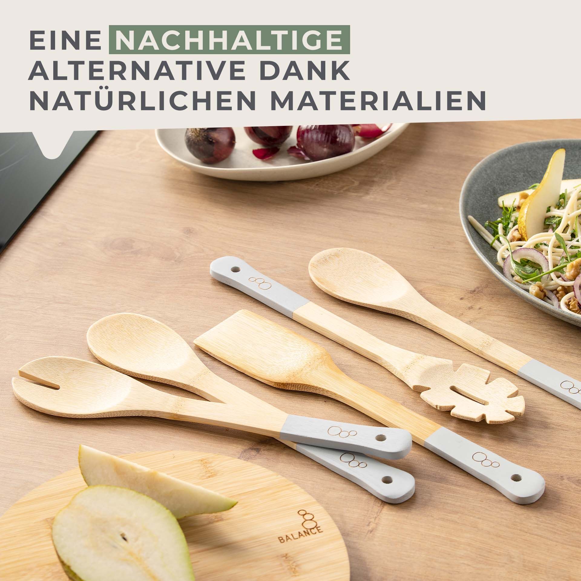 Salatbesteck Balance, Bambus, 2-teilig