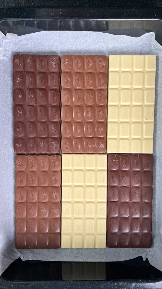 Selbstgemachte Rentier-Bruchschokolade