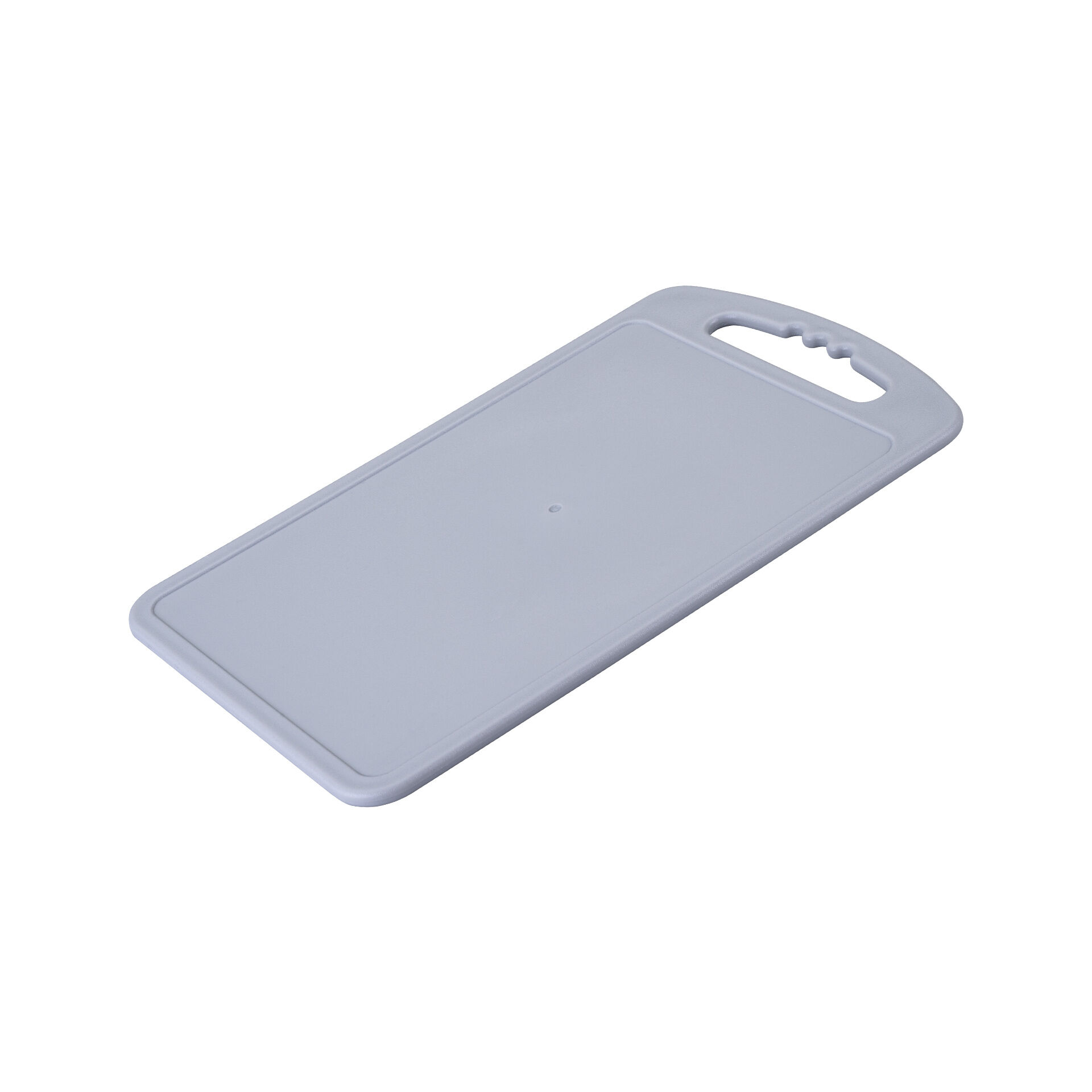 Schneidebrett mit Saftrille, 24x15cm, grau