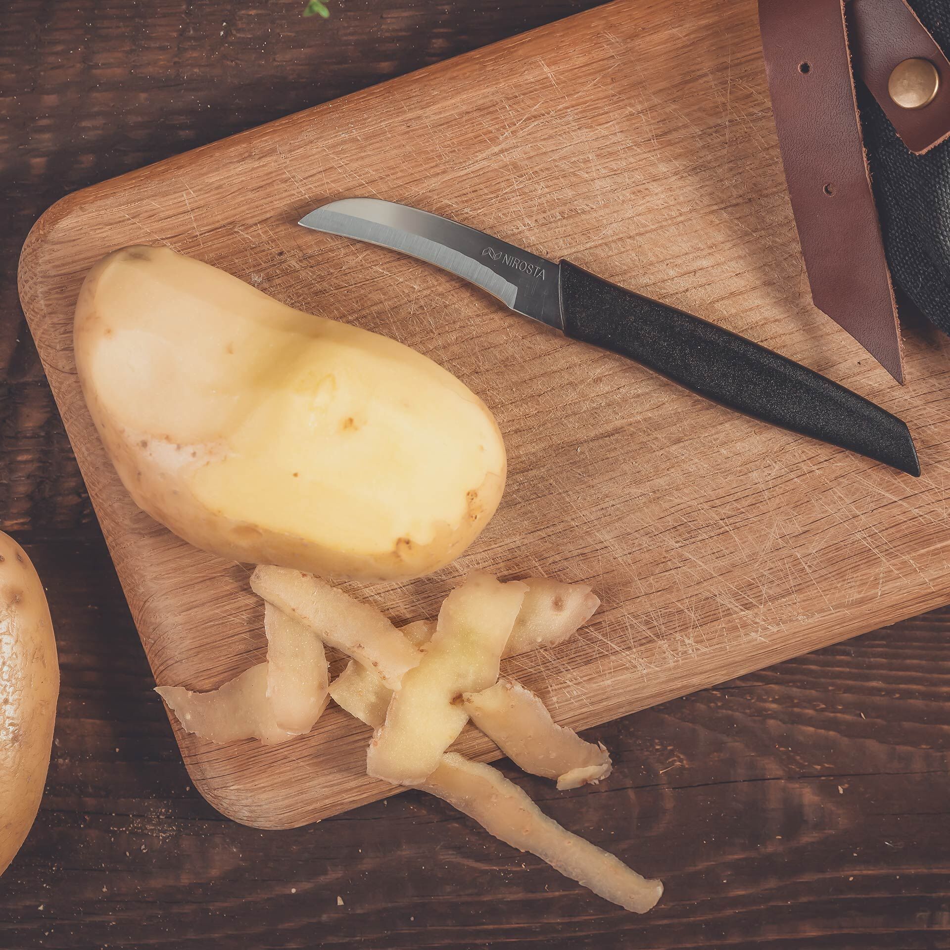 Schälmesser, 17cm, schwarz