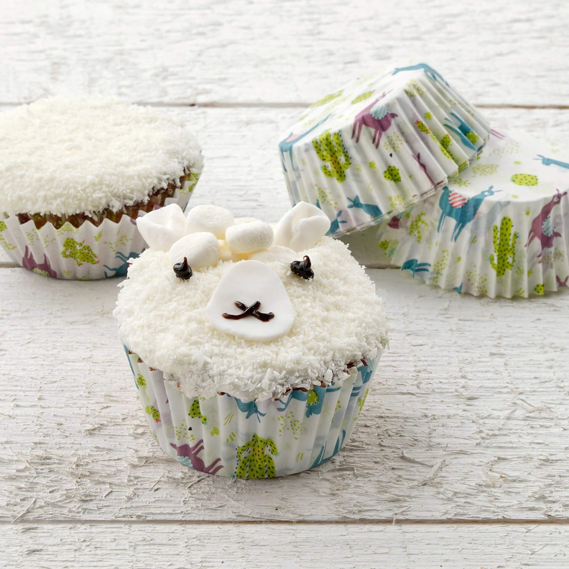 Muffinförmchen Lama/Kaktus Happy Baking, 50 Stk, Papier