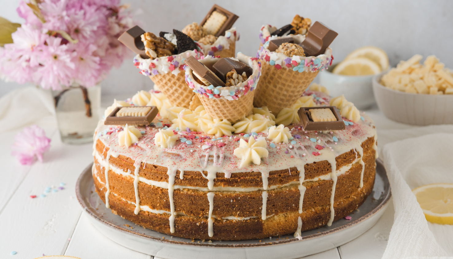 Schultüten-Torte Schultüten-Torte