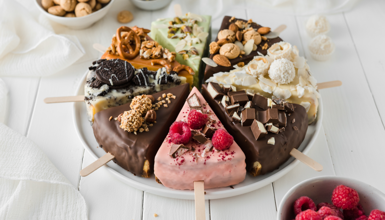 Käsekuchen am Stiel Käsekuchen am Stiel