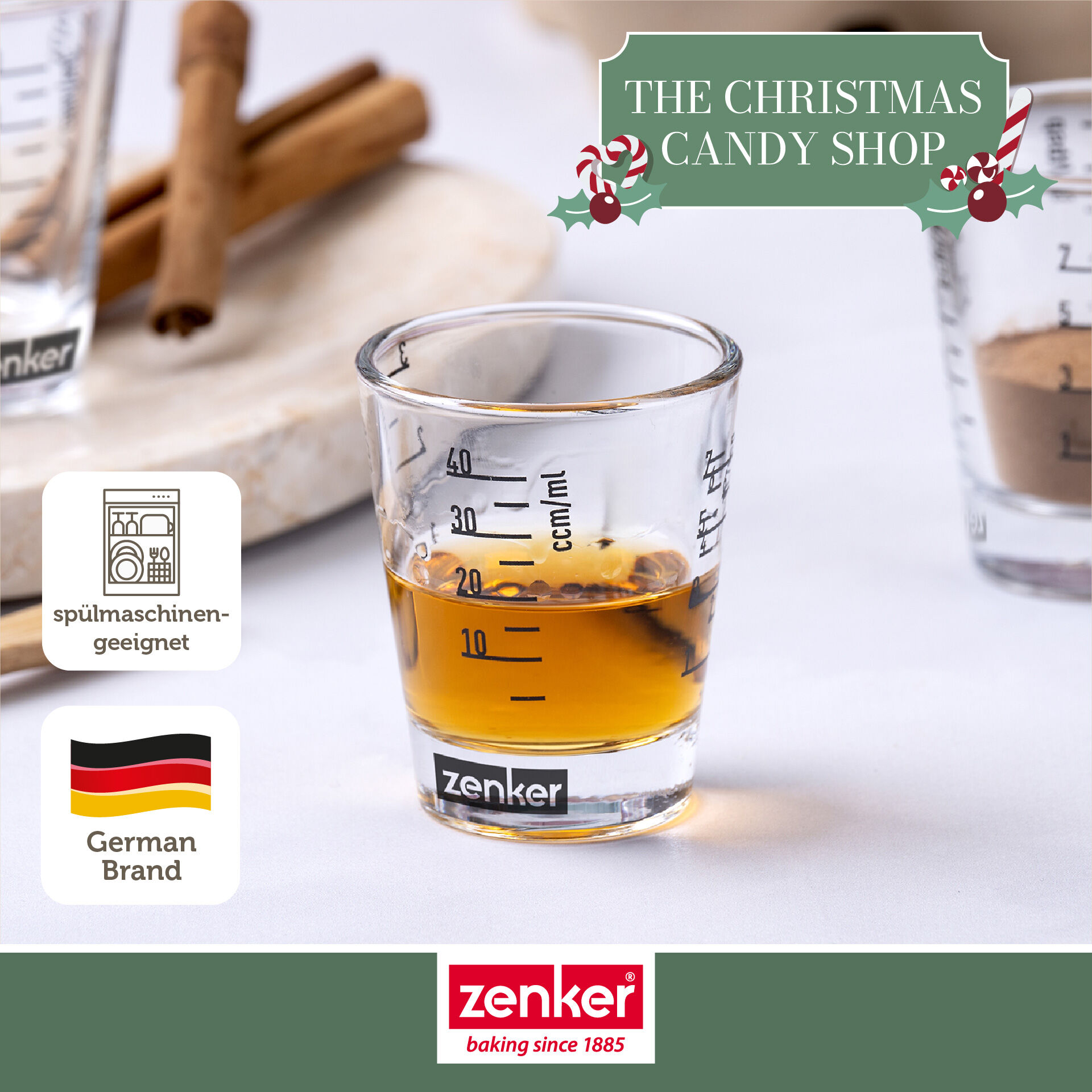 Mini-Messbecher, Glas, 40ml