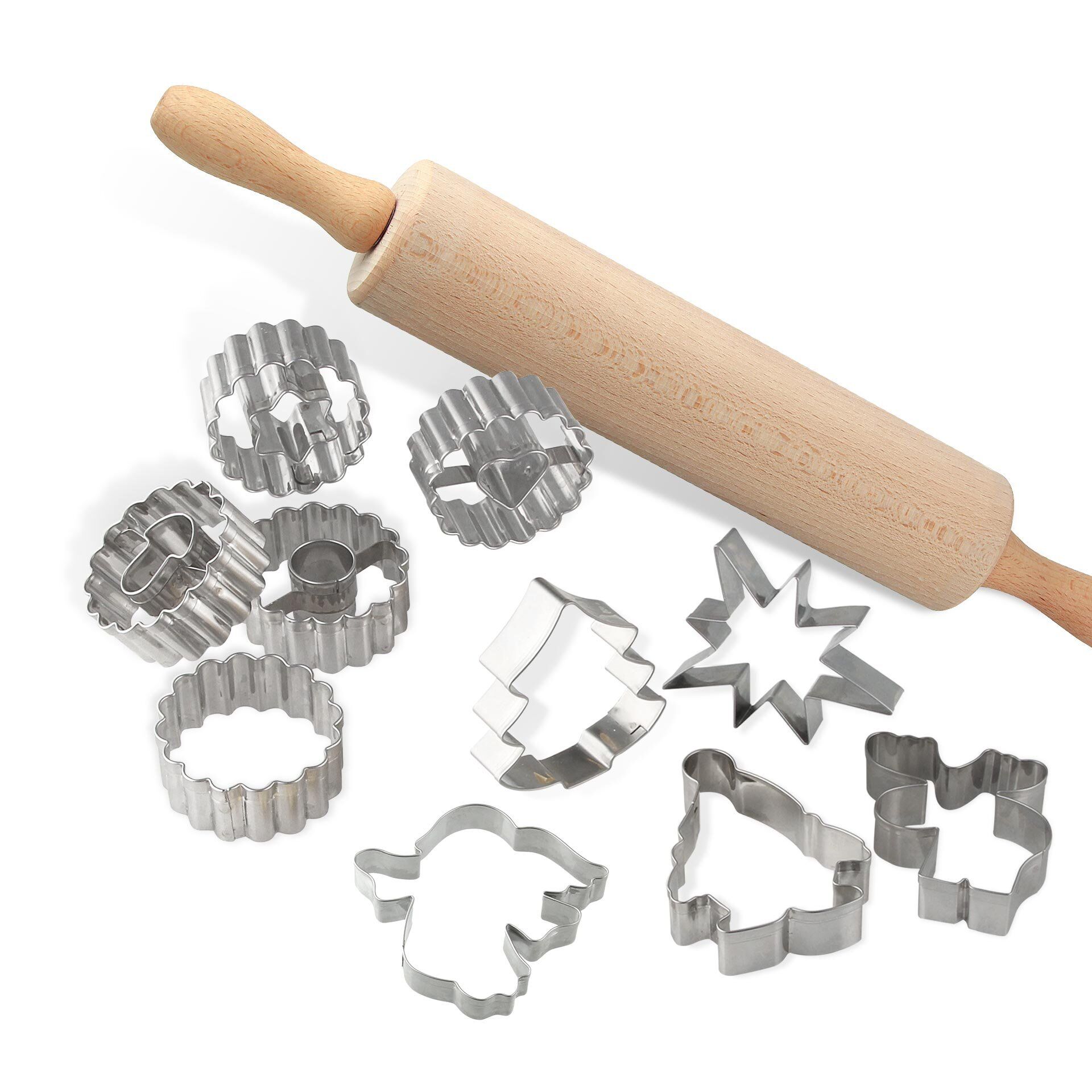 Ausstecher-Set "Weihnachtsplätzchen", 11-teilig