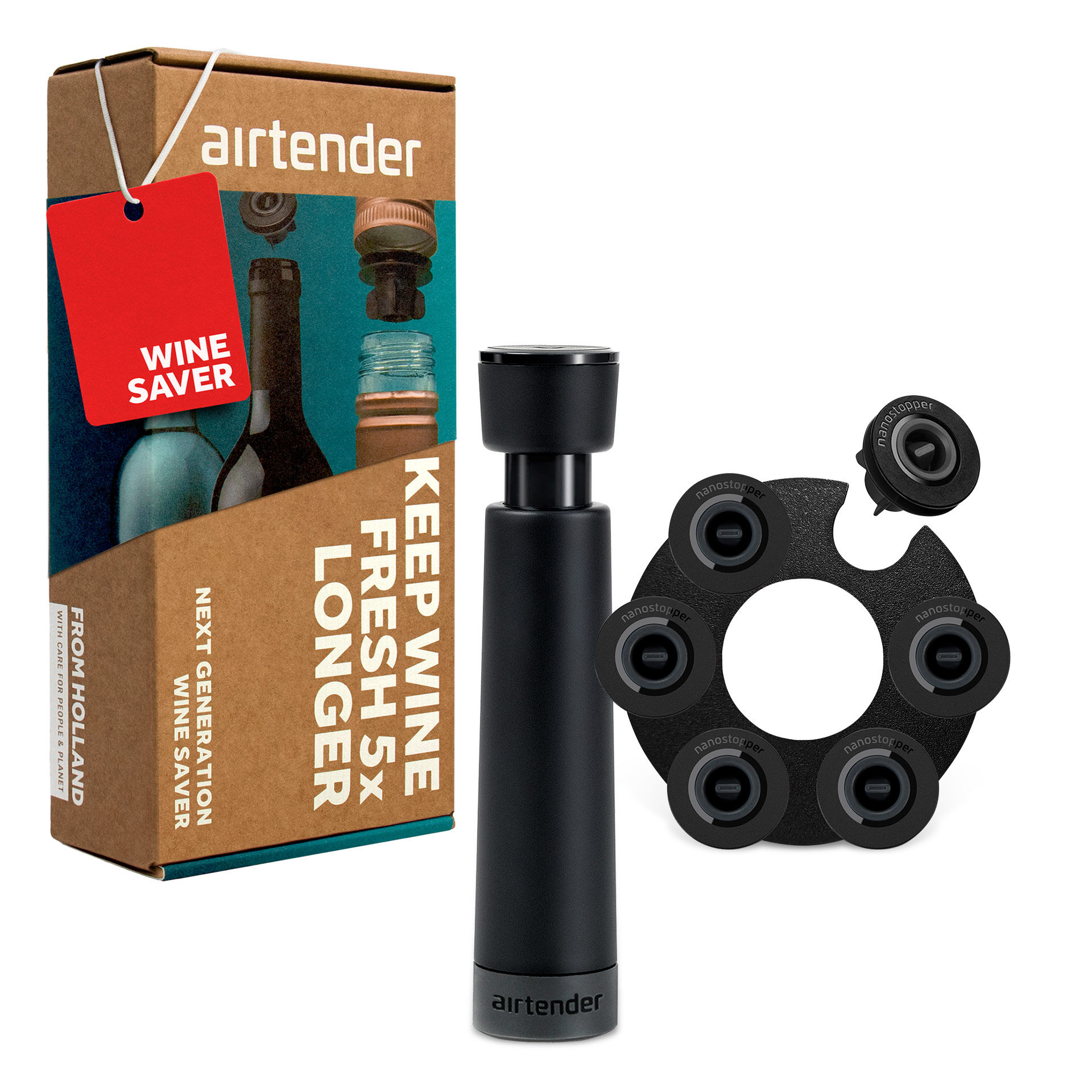 Vakuum Weinpumpe inkl. 6 Weinverschlüsse/Vakuum Stopfen