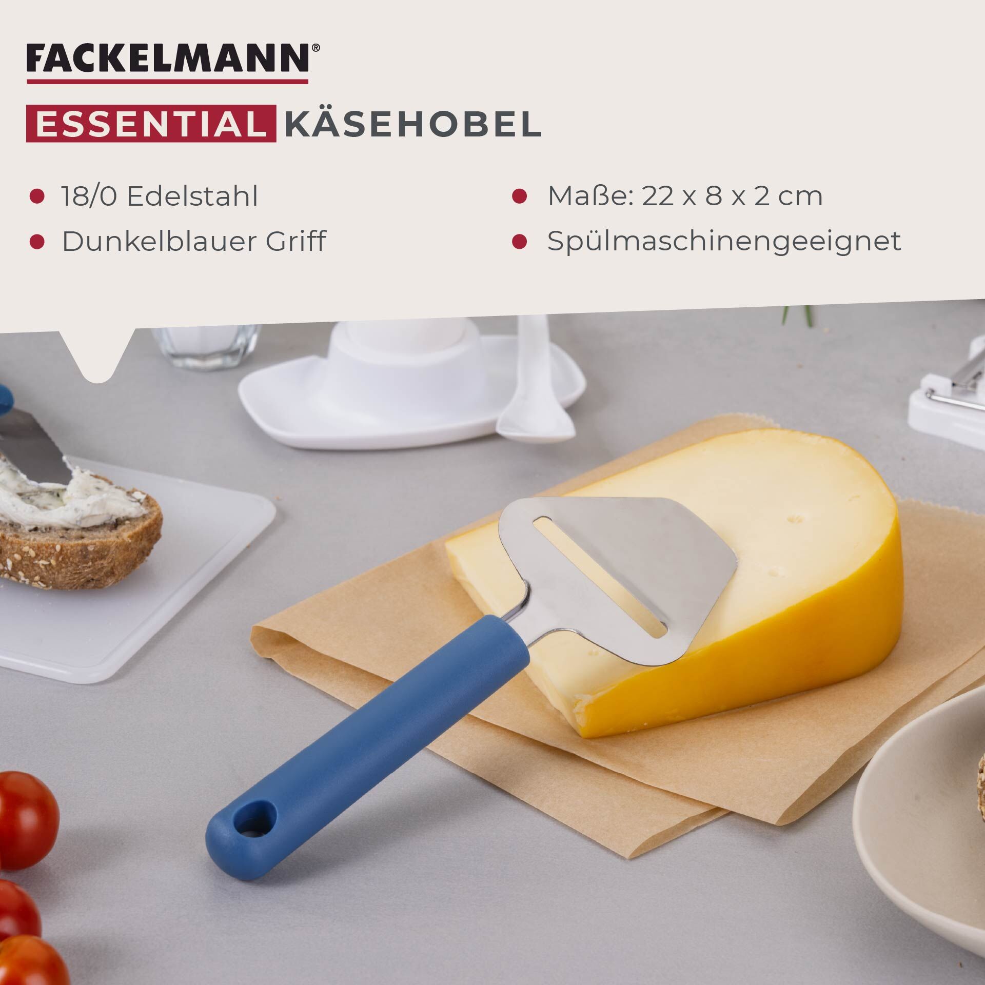 Käsehobel Essential, blau