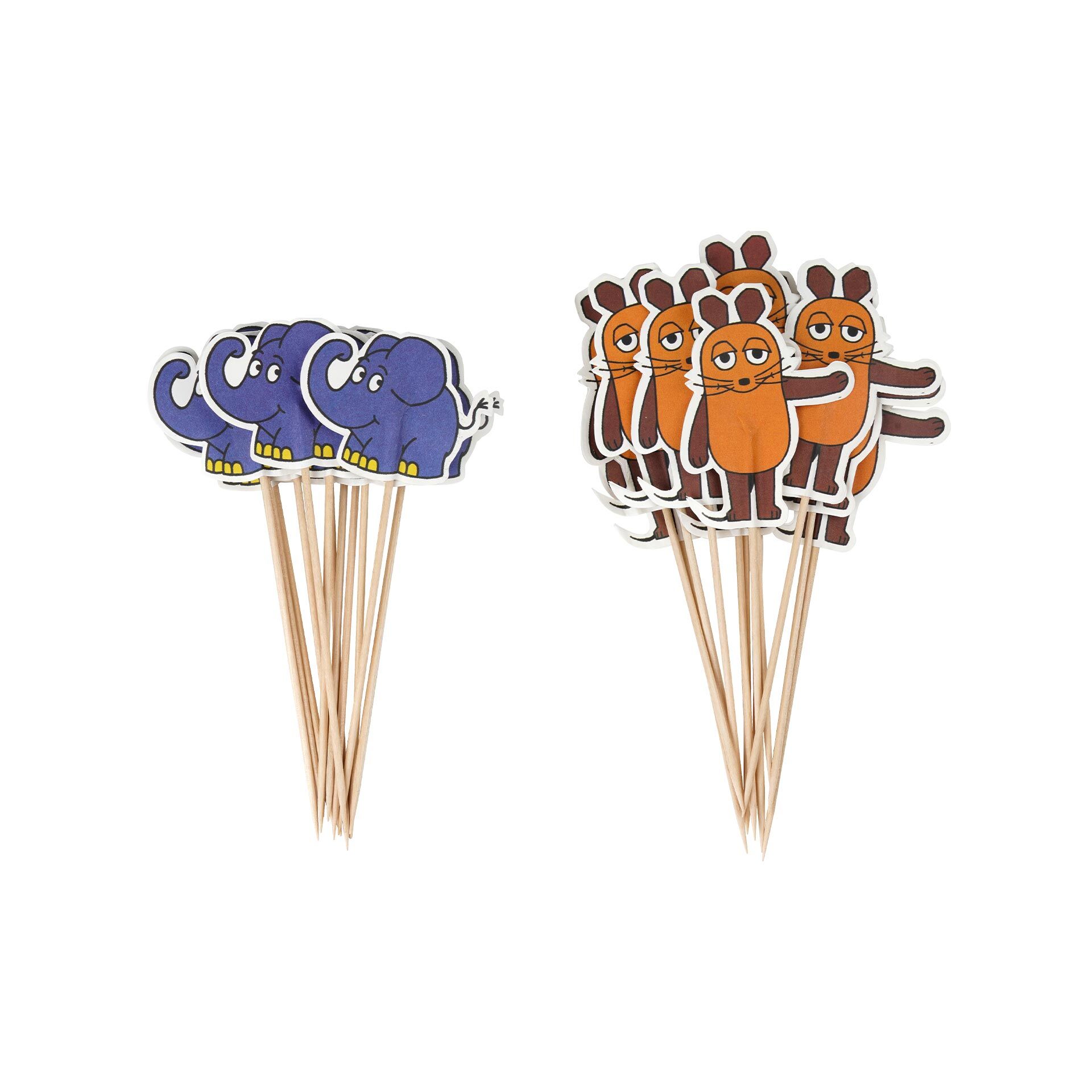 Party-Picker "DieMaus und Elefant", 24 Stk