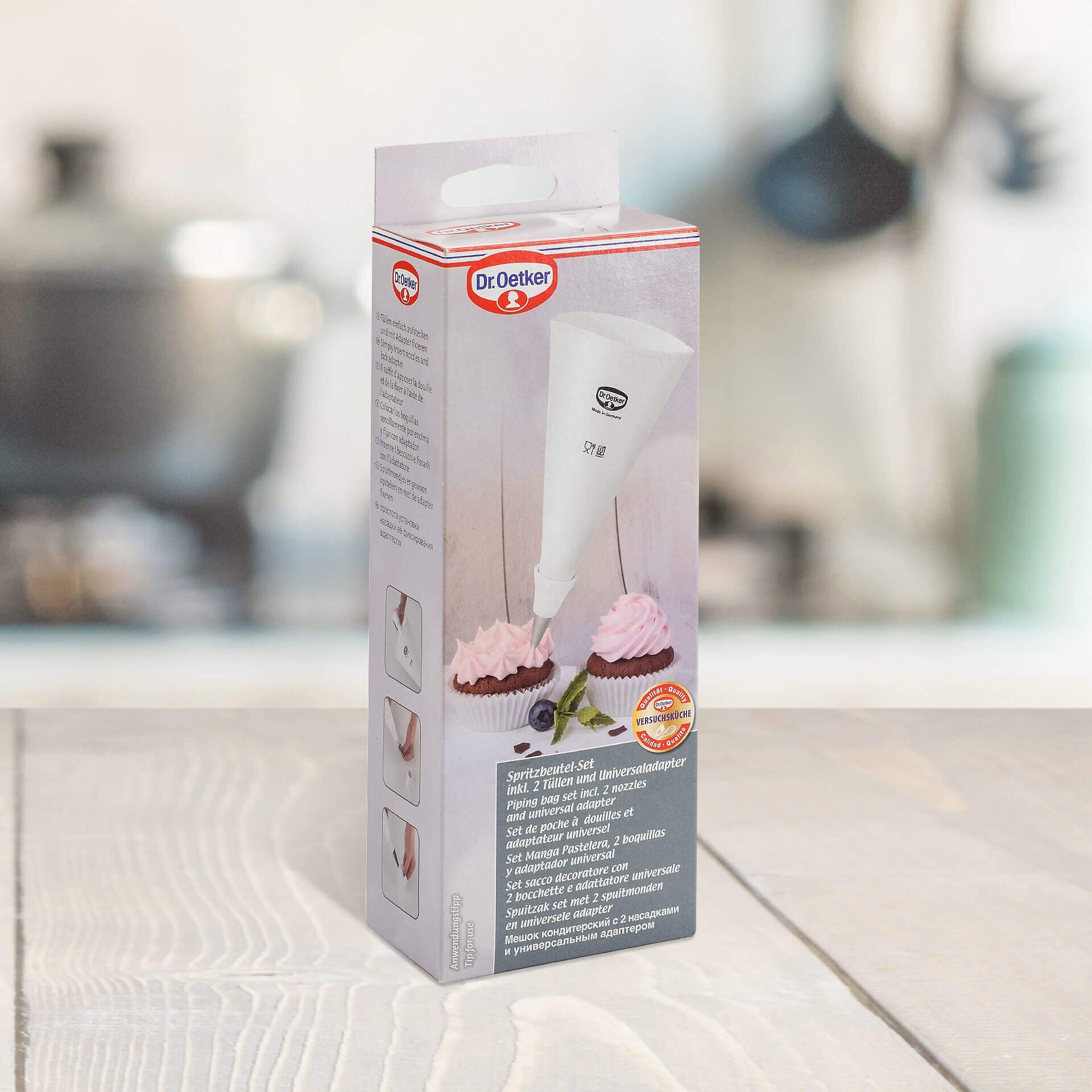 Spritzbeutel inkl. 2 Tüllen und Universaladapter, 4-teilig