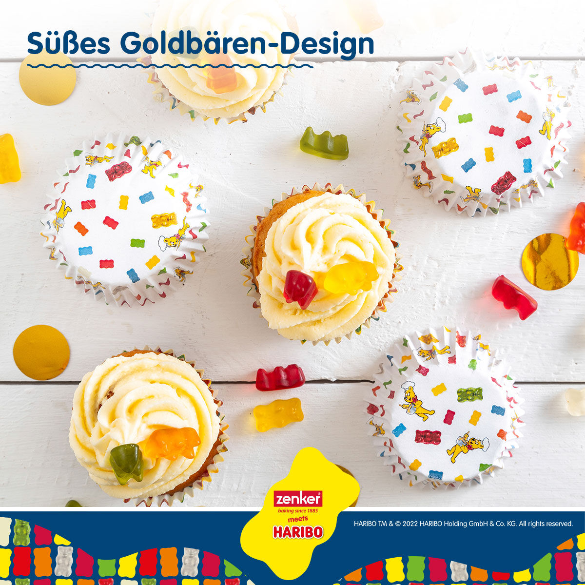 Papierbackförmchen HARIBO Goldbär, 50 Stück