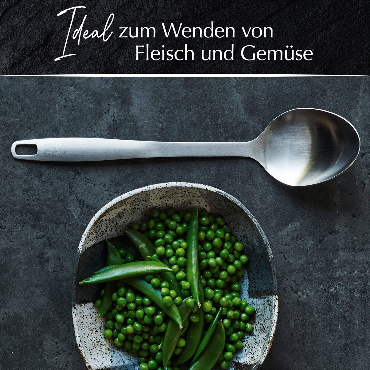 Servierlöffel Satin, 31,5cm, Edelstahl