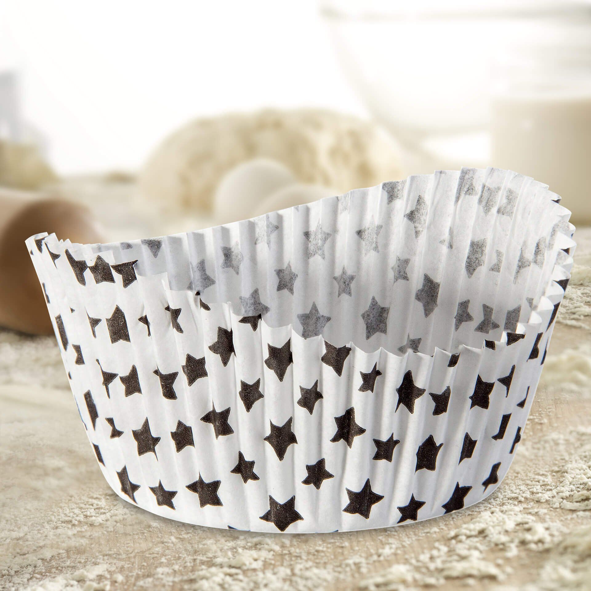 Muffinförmchen Sternchen, 50 Stk, Papier