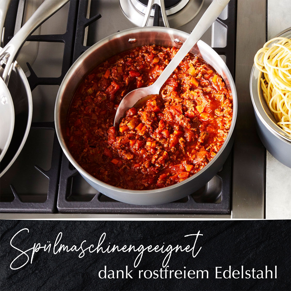 Servierlöffel Satin, 31,5cm, Edelstahl