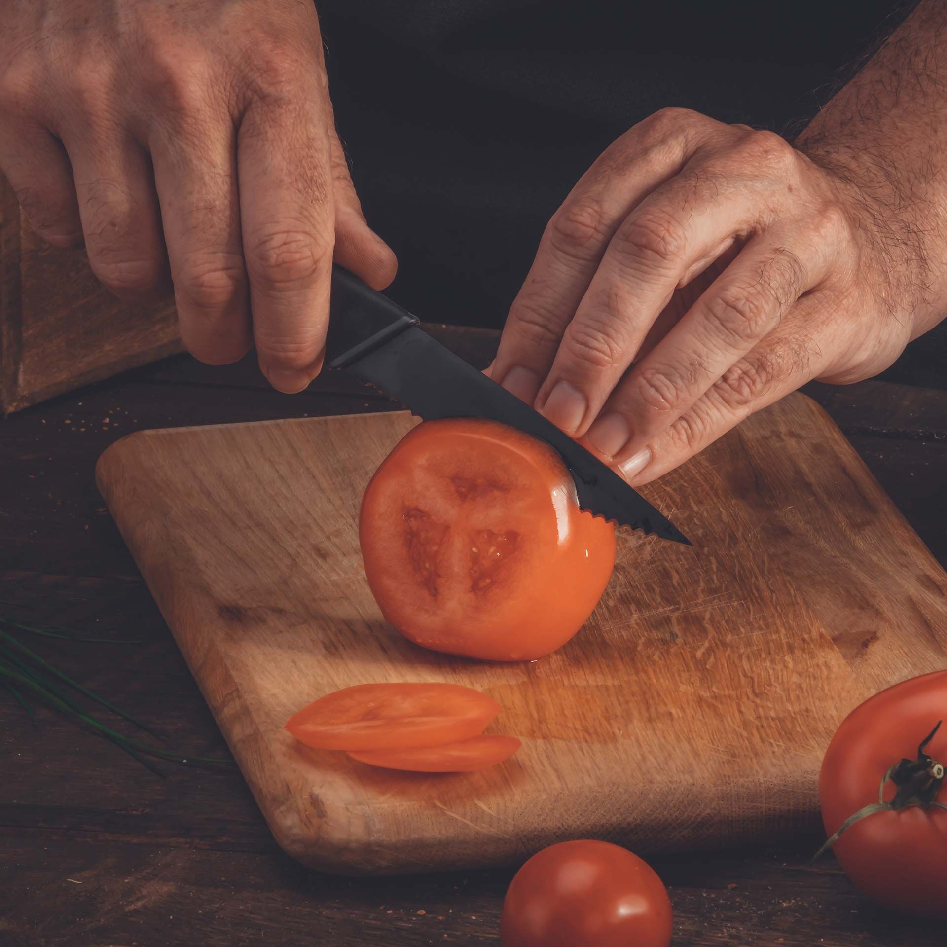 Küchenmesser gezahnt Wave, 11cm Klinge