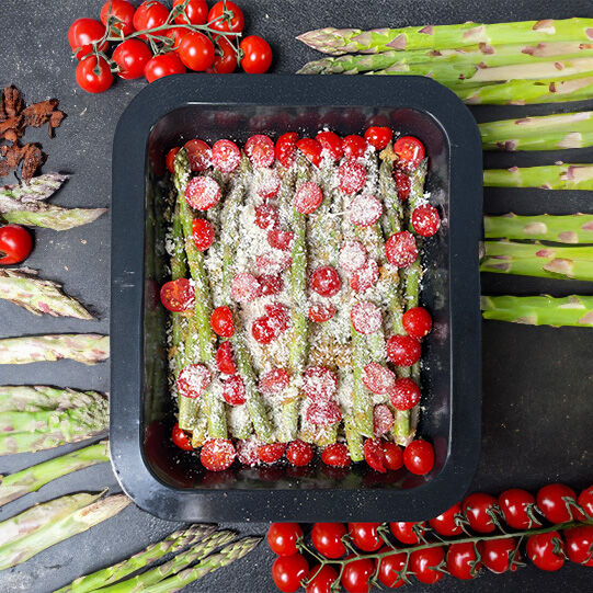 Grüner Spargel mit Parmesan | Fackelmann