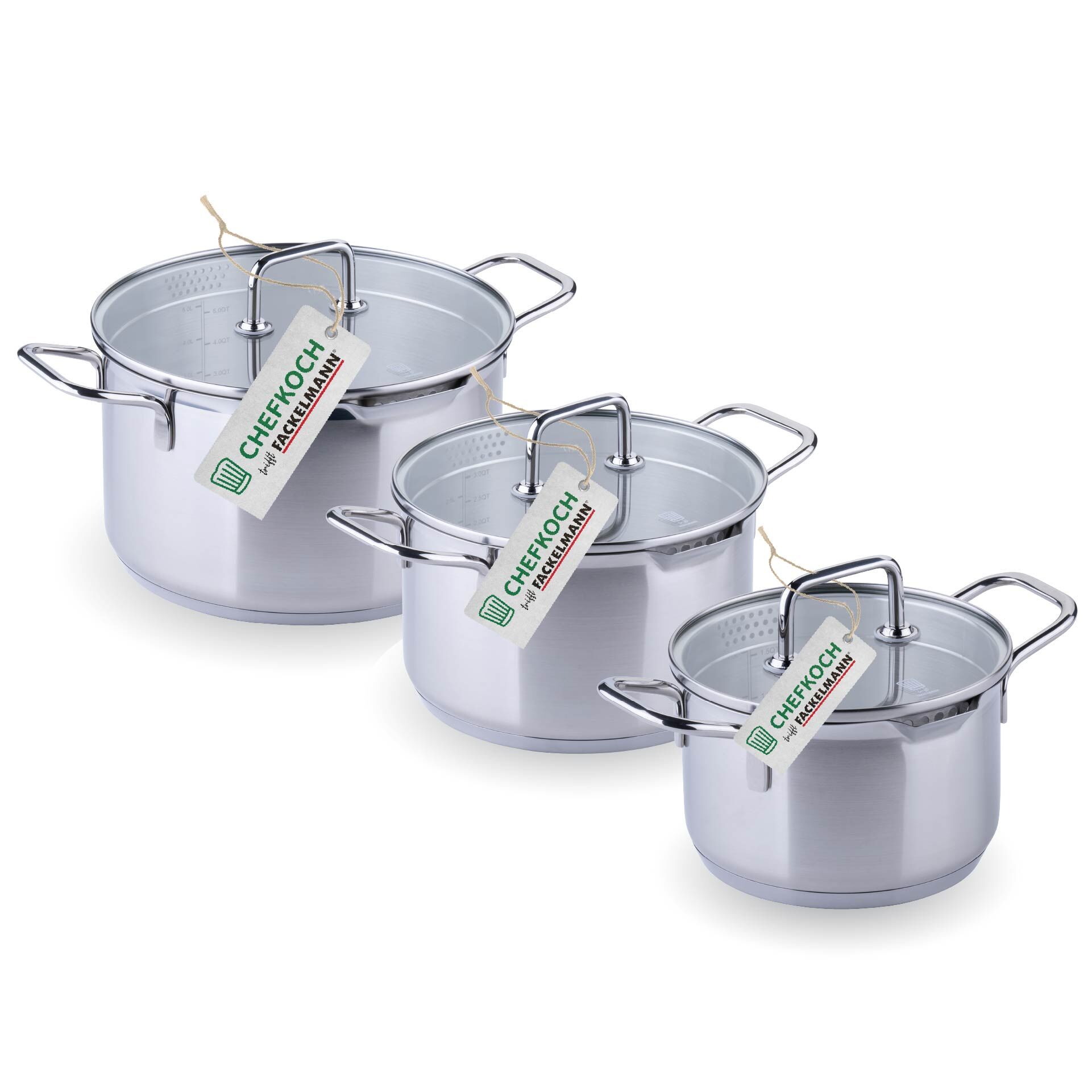 Topfset "Nürnberg", Ø16/20/24cm, 6tlg.