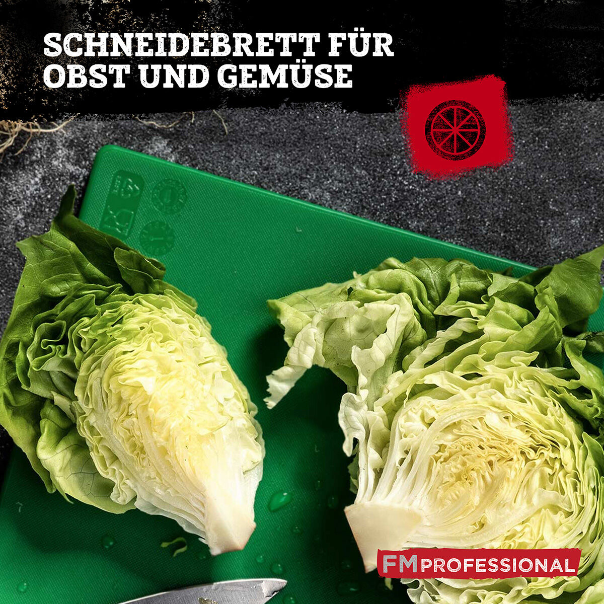 Schneidebrett HACCP für Obst/Gemüse, 45x30cm, grün