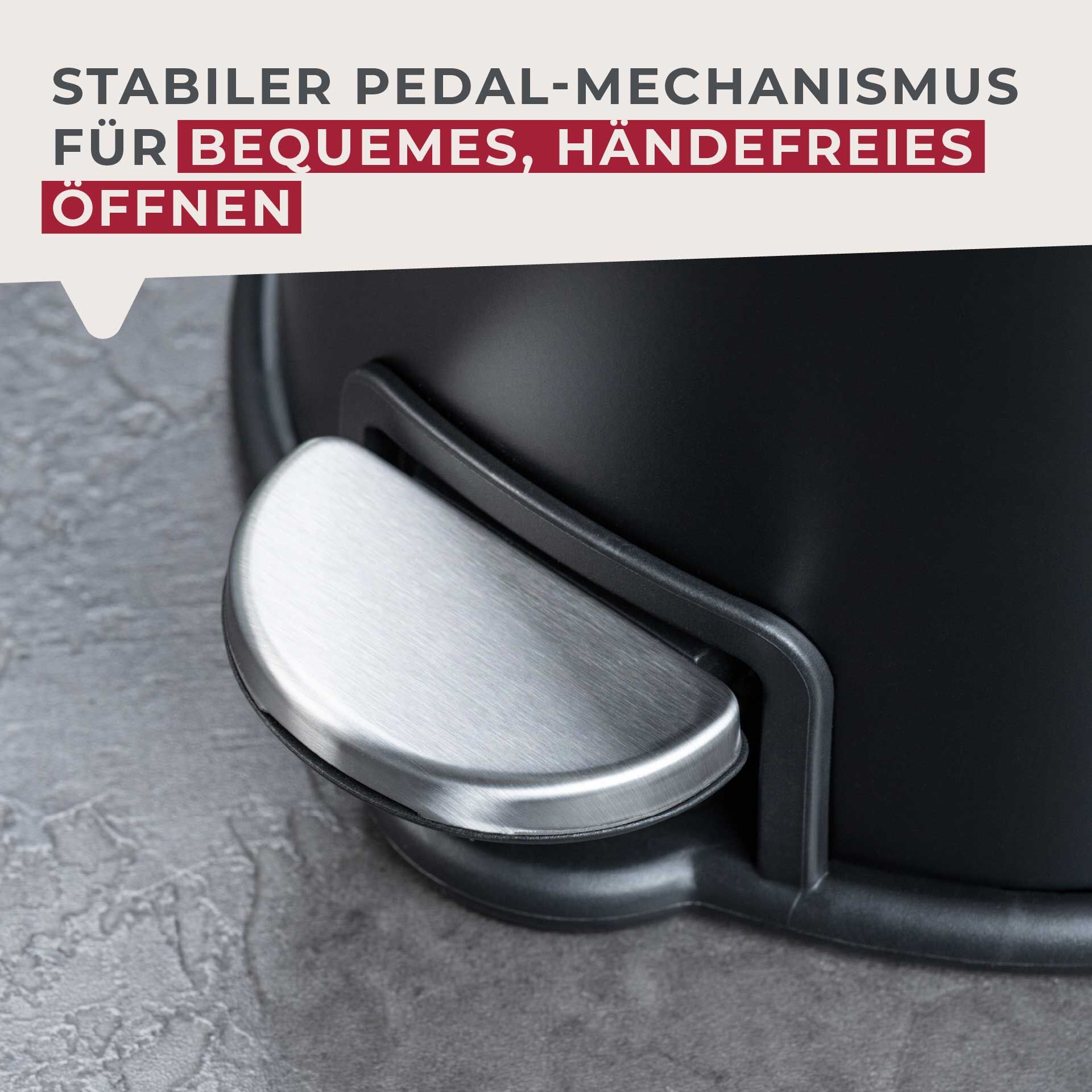 Mülleimer Milano, schwarz, 3L