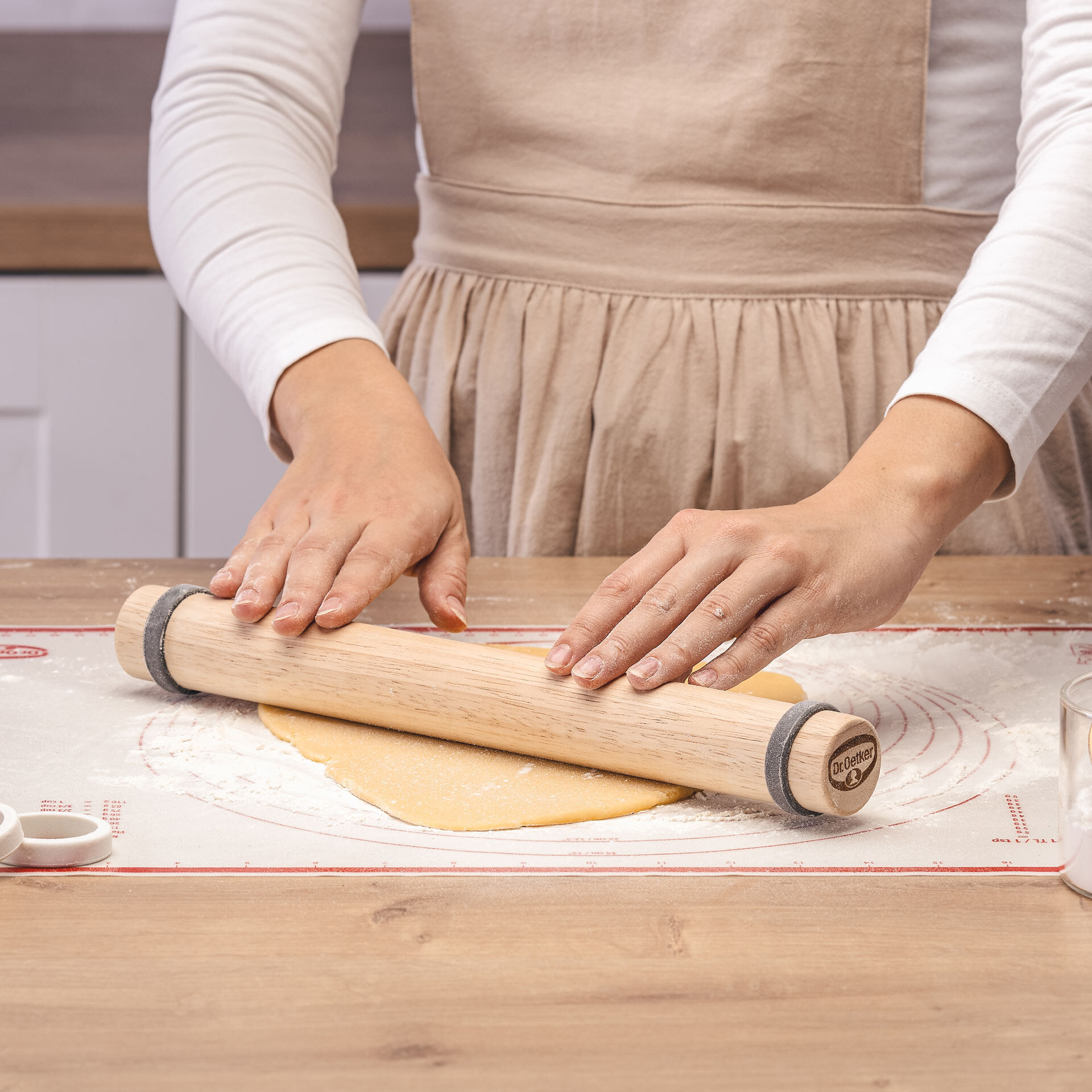 Rollholz inkl. Distanzringen Kitchen tools Classic, 5-teilig