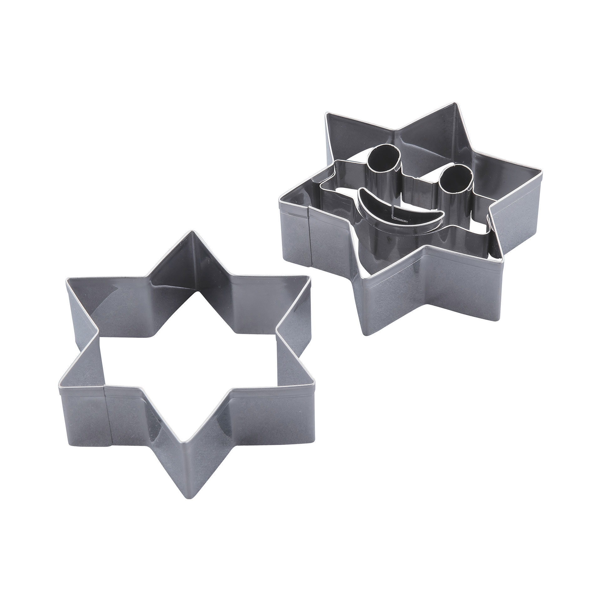 Ausstecher Linzer Lachender Stern, 2-teilig