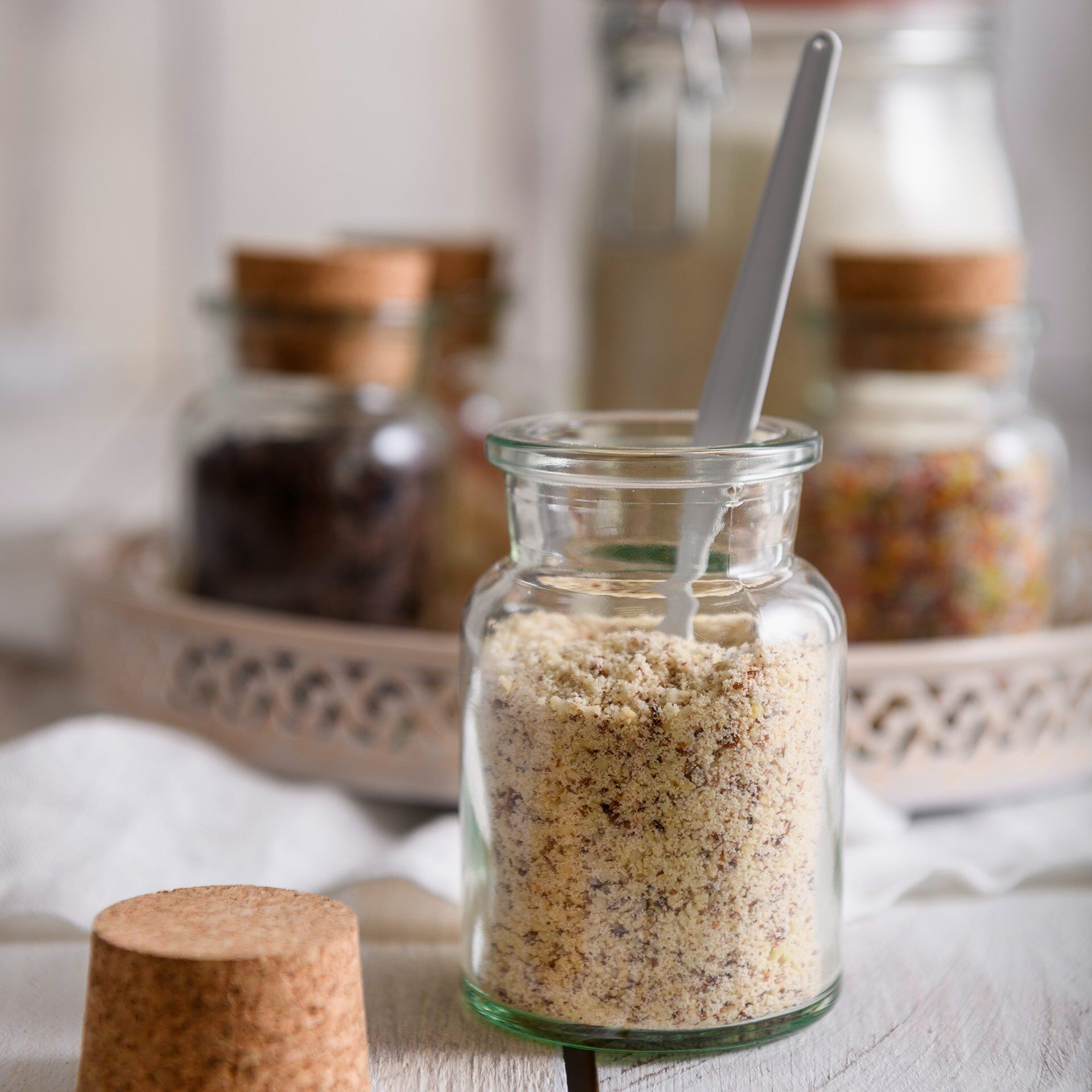 Aufbewahrungsglas m. Korkdeckel Liebevoll hausgemacht, 170 ml