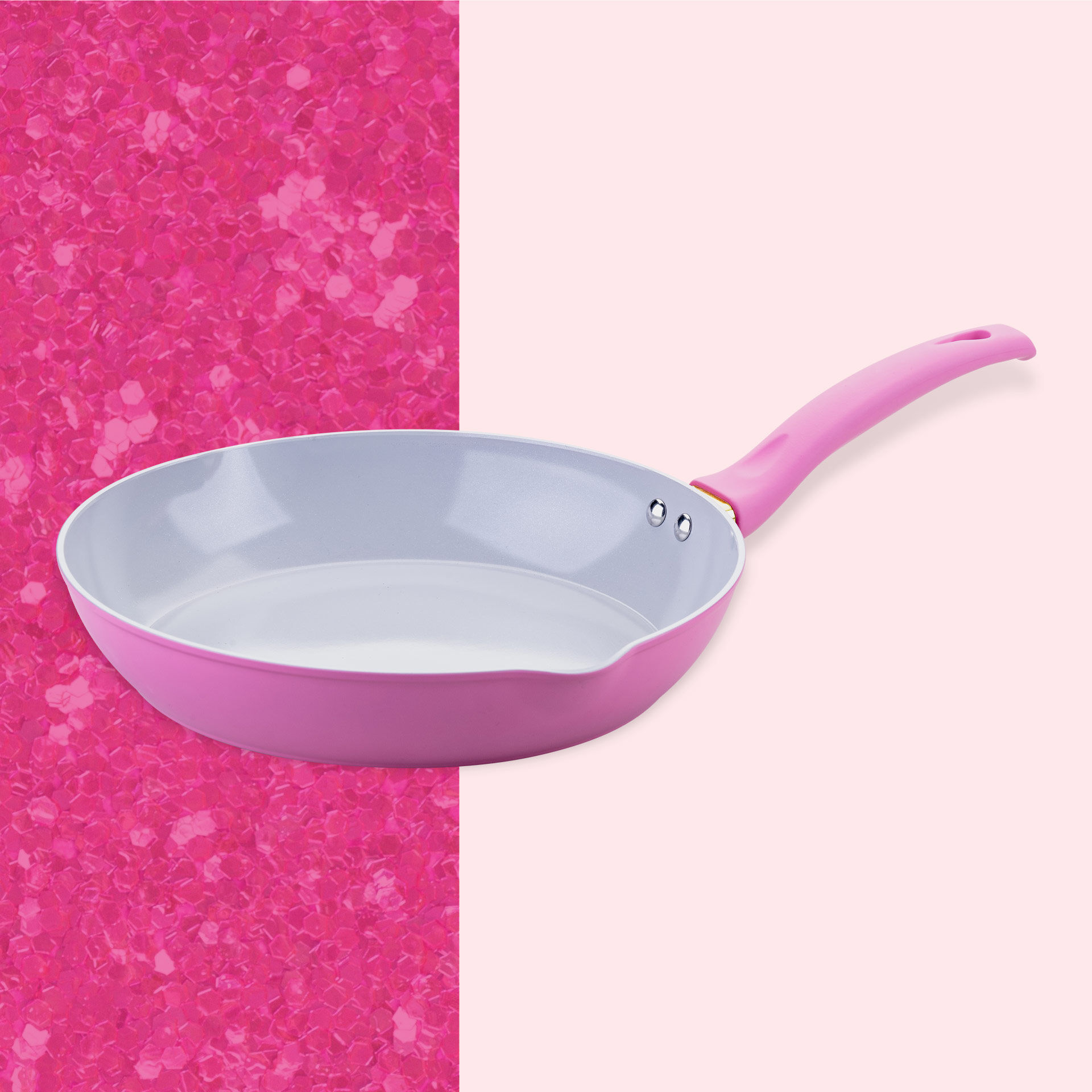 Bratpfanne, Keramik, antihaft, pink, Ø28cm