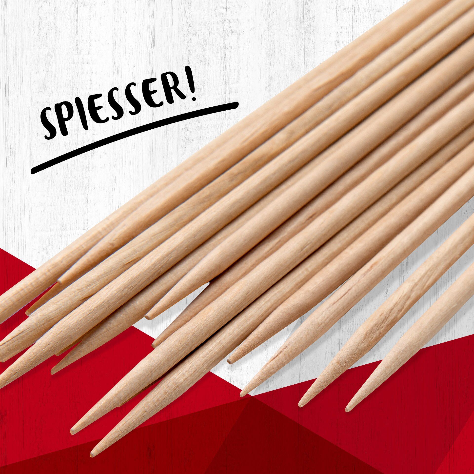 Holzspieße Eco, 30cm, 25 St., FSC™-zertifizierte Birke