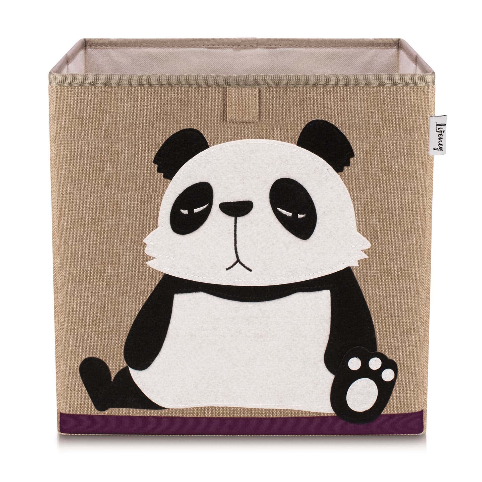 Aufbewahrungsbox Panda, braun, 33x33x33cm