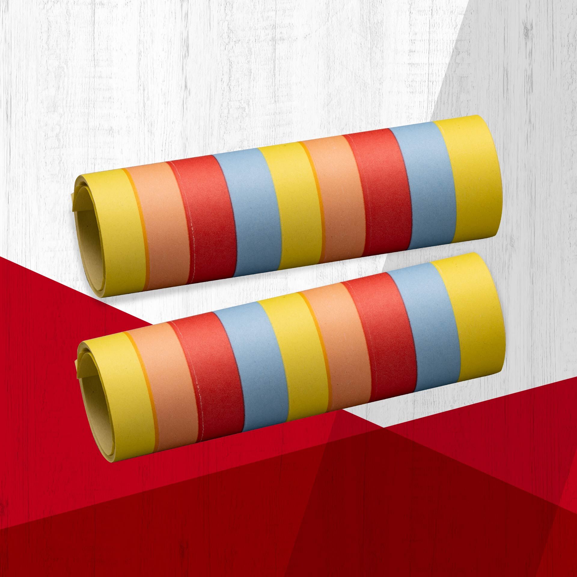 Luftschlangen, 4m, 2 Rollen mit je 9 Stk, FSC™-zertifiziertes Papier