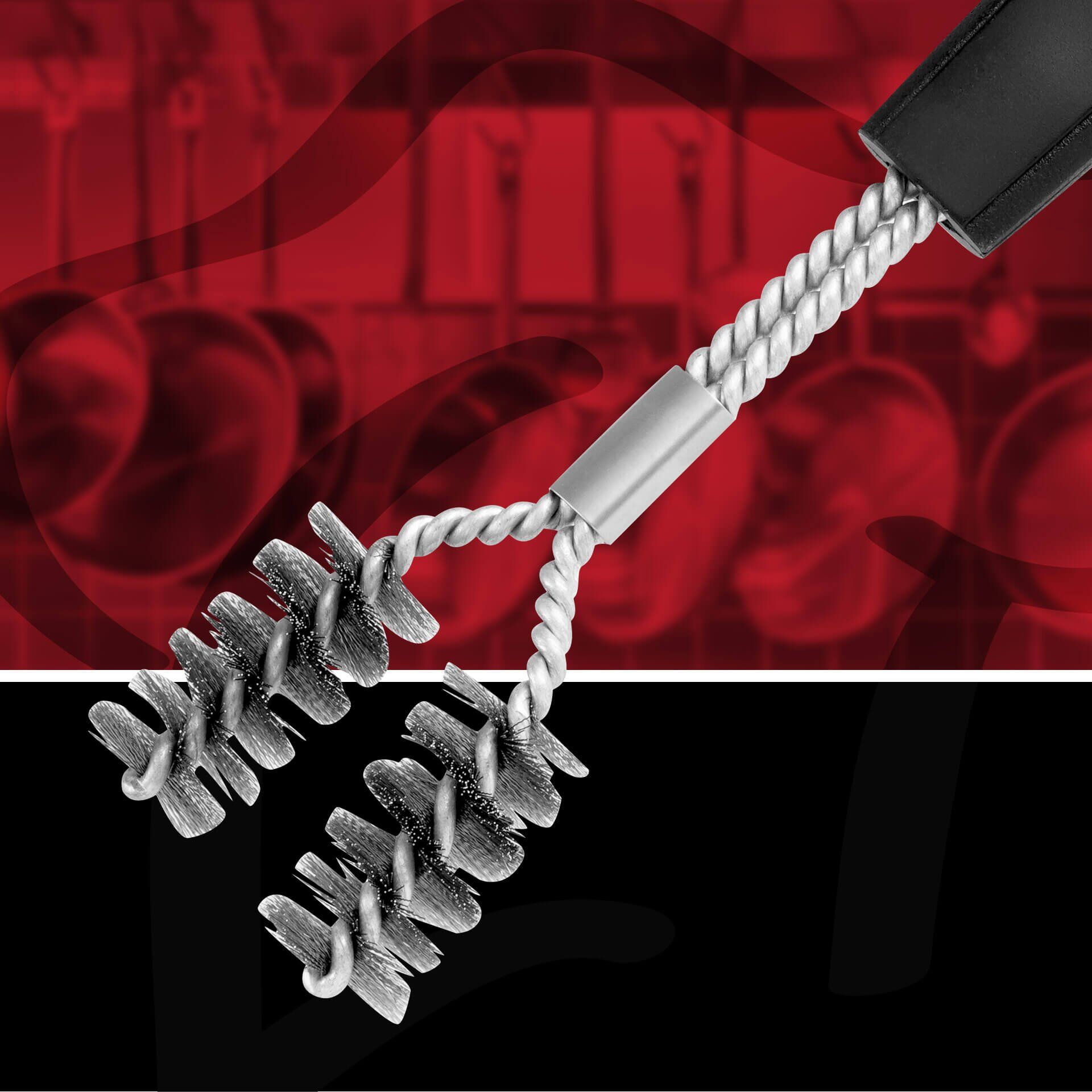 Y-Form Grillbürste, Edelstahl