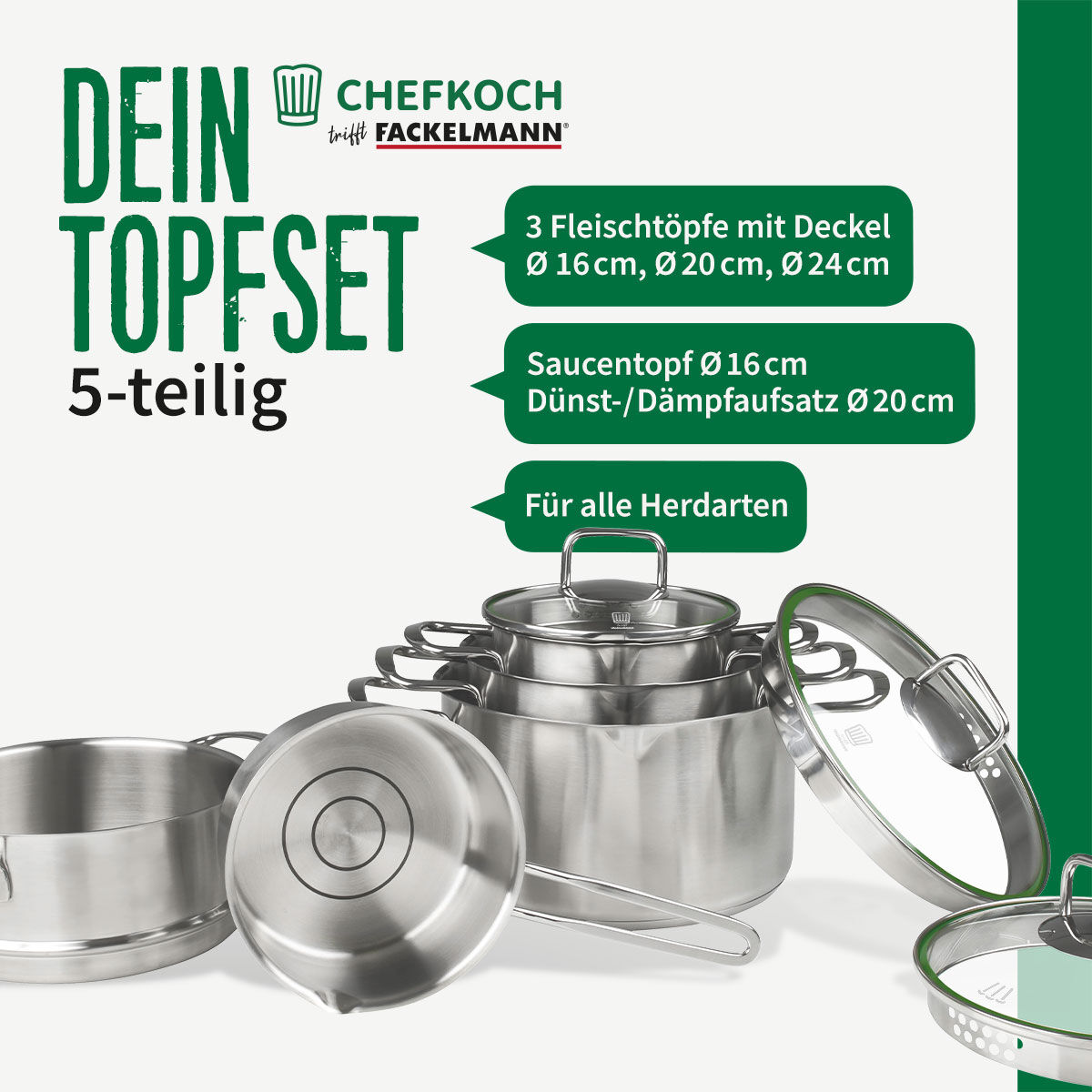 Topf-Set München, 5-teilig Topf-Set München, 5-teilig