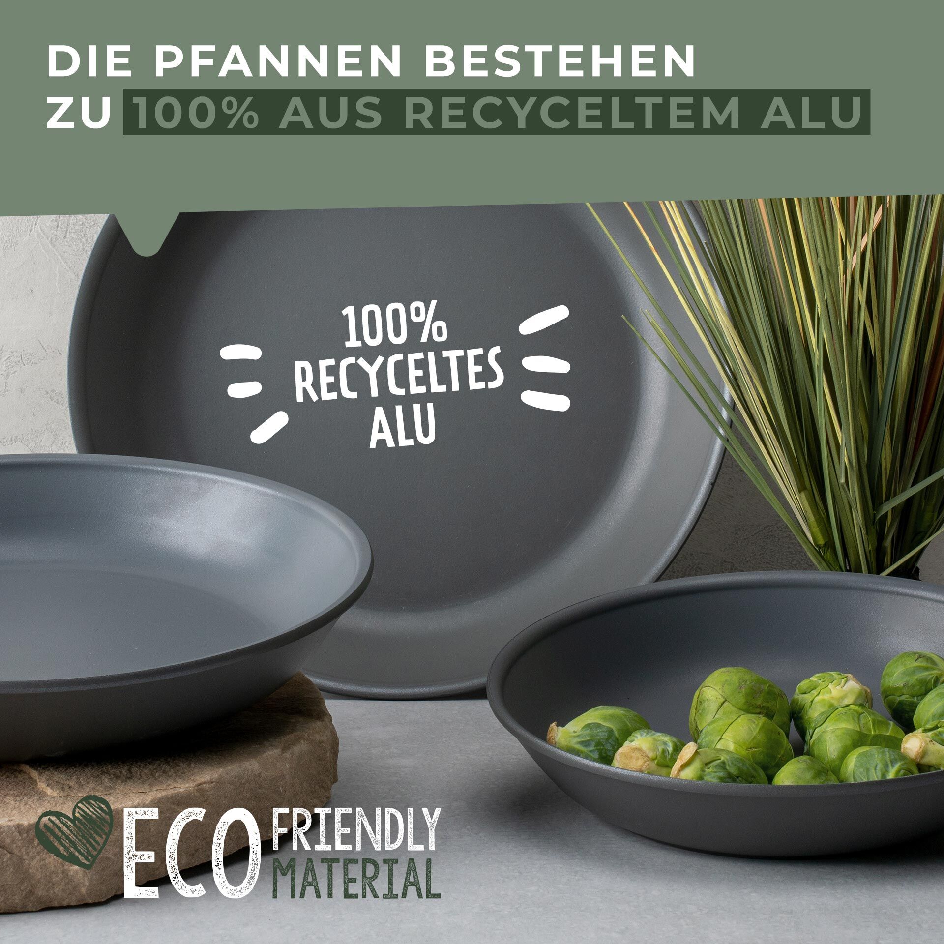 Pfannen-Set "Ecolution", 3-teilig