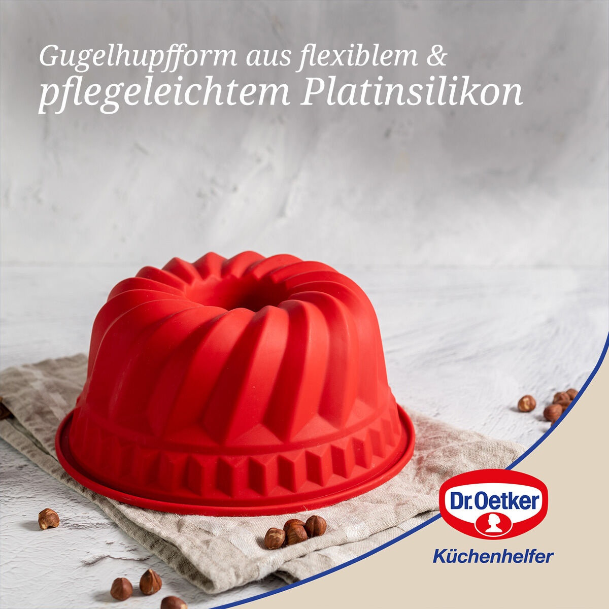 Gugelhupfform Flexxibel Love, Ø22cm, Silikon