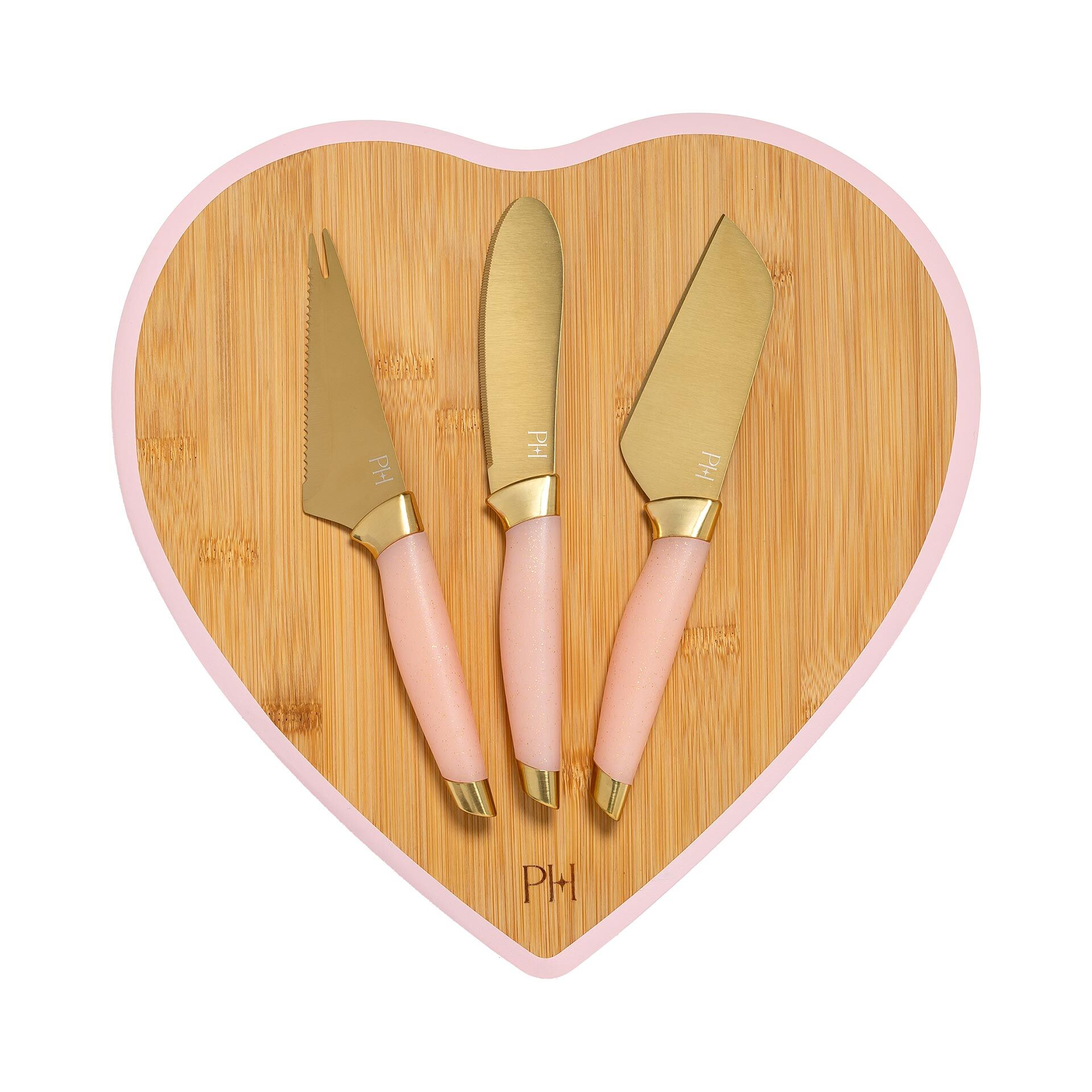 Käsemesser-Set inkl. Schneidebrett, 4-teilig