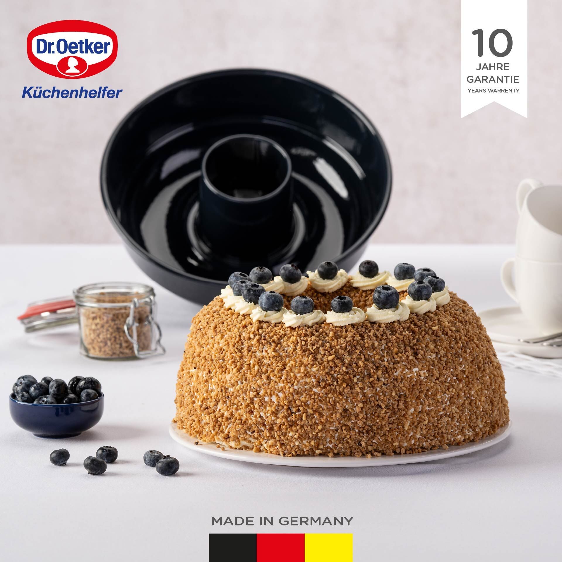 Backform Frankfurter Kranz Back-Liebe Emaille, Ø26cm
