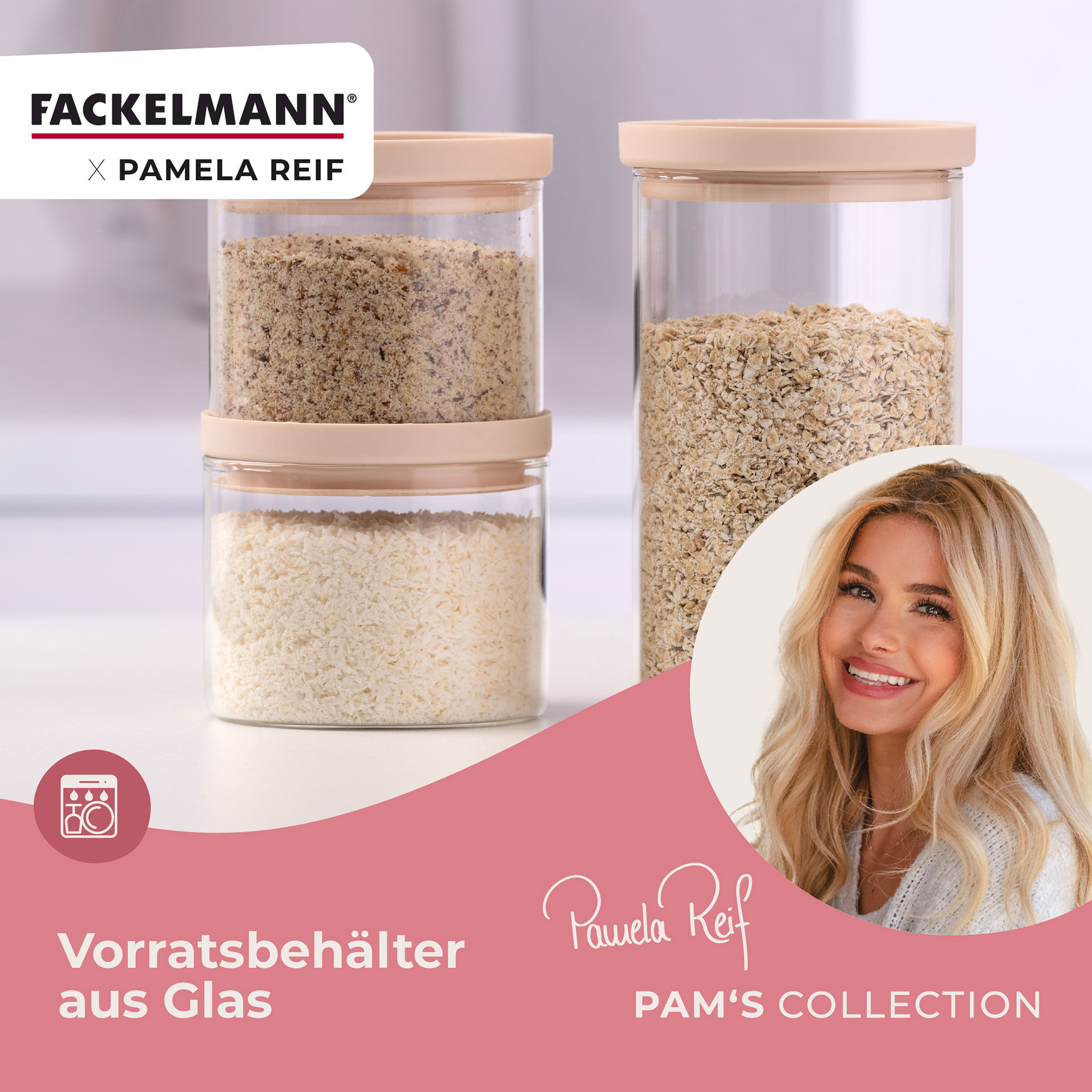 Pamela Reif Vorratsglas 500ml, stapelbar