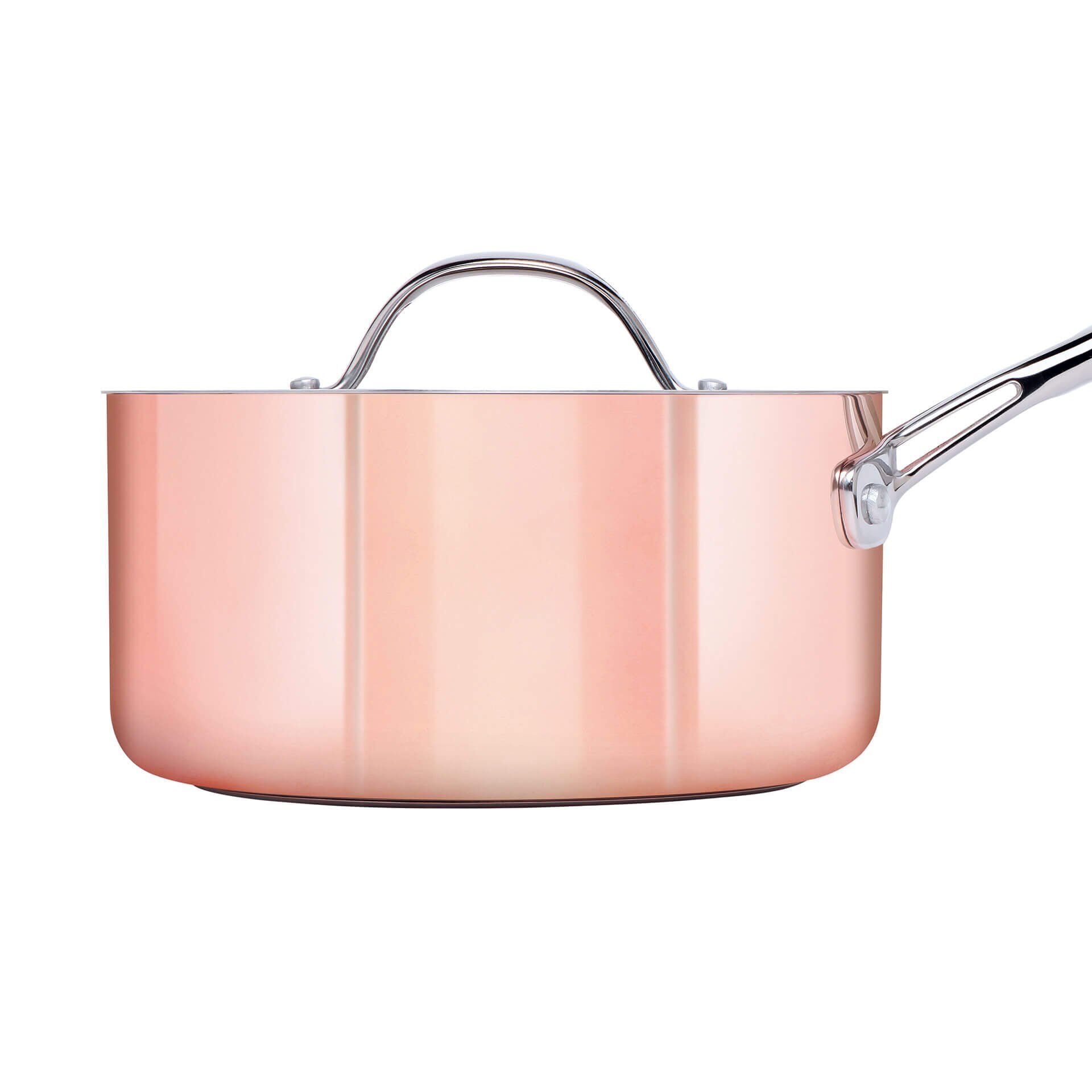 Kochtopf mit Deckel Copper Tri-Ply, Ø18cm, 1,75l, Edelstahl