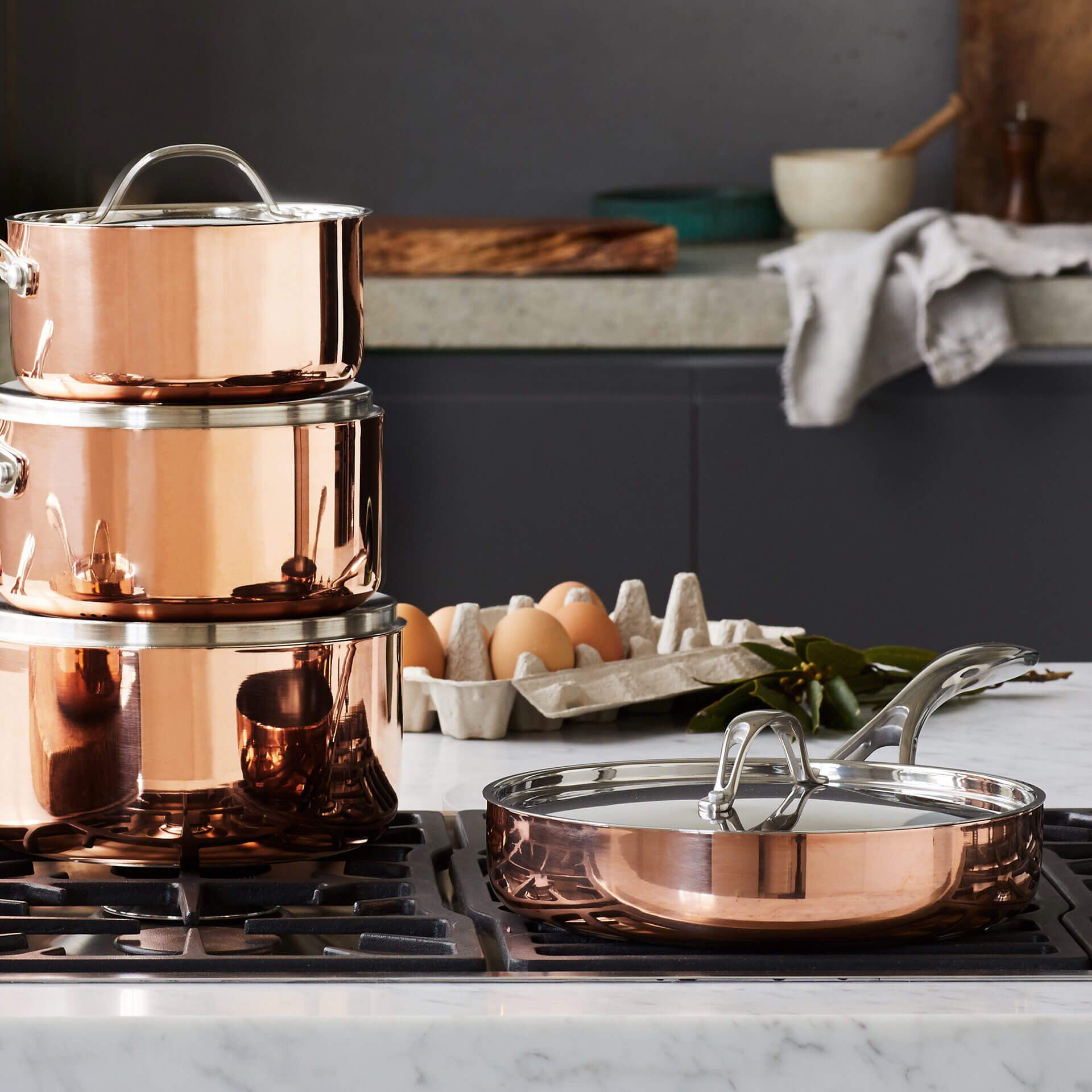 Bratpfanne Copper Tri-Ply, Ø24cm, Edelstahl