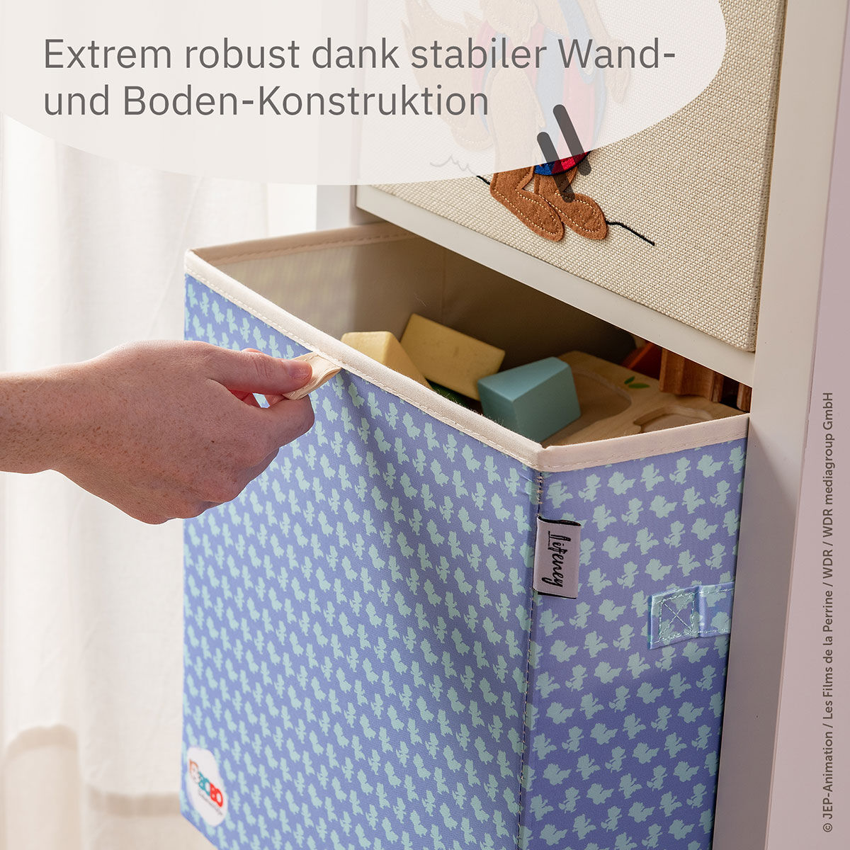 Aufbewahrungsbox Bobo, blau, 33x33x33cm