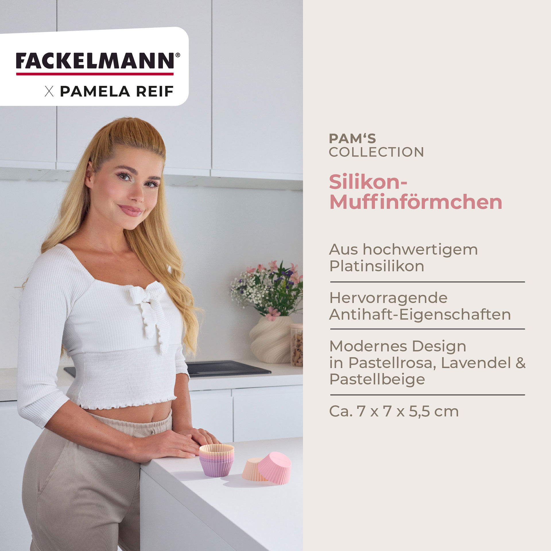 Pamela Reif Muffinförmchen, Silikon 12-teilig