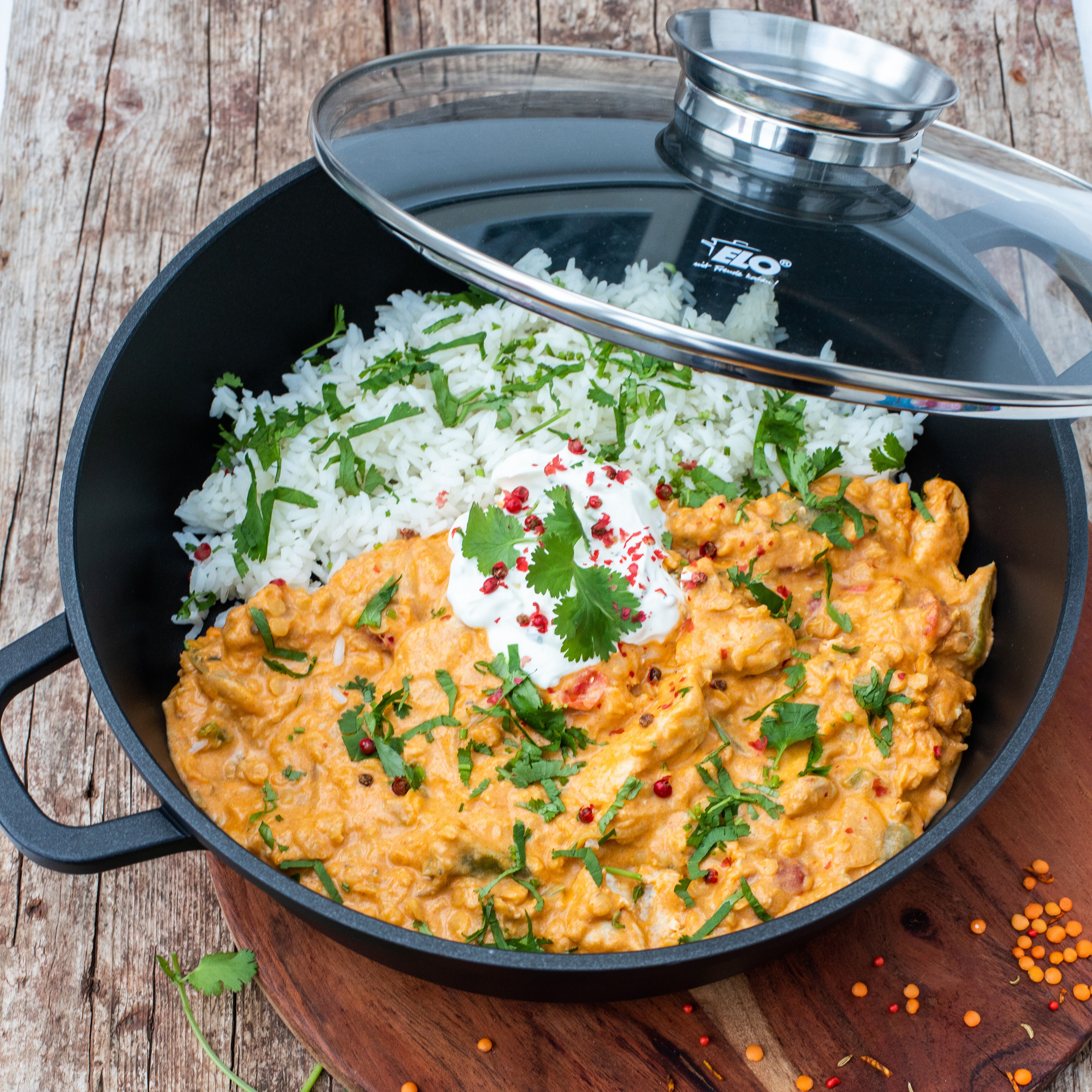 Servierpfanne Alucast, rund, 28x7,5cm