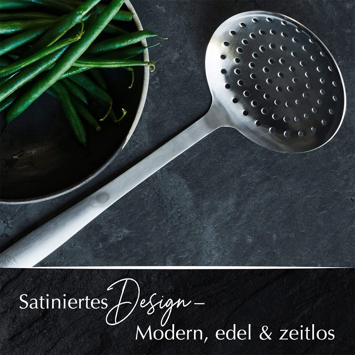 Schaumlöffel Satin, 32cm, Edelstahl