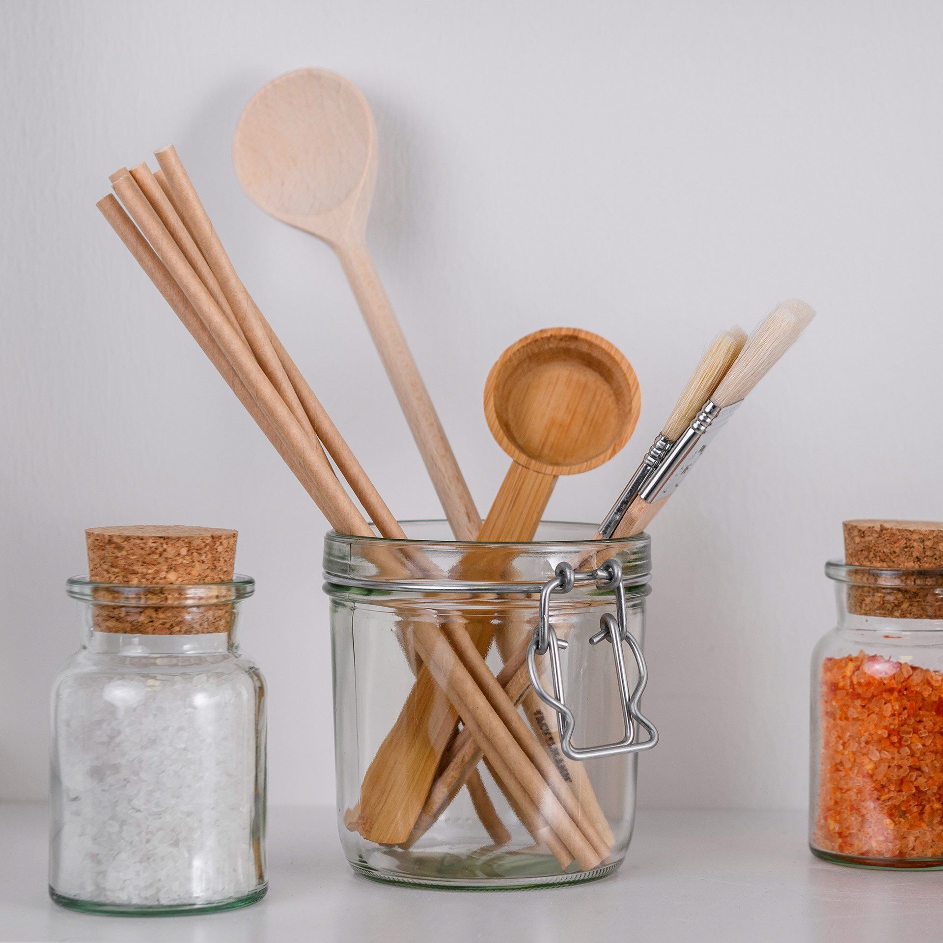 Aufbewahrungsglas m. Korkdeckel Liebevoll hausgemacht, 170 ml