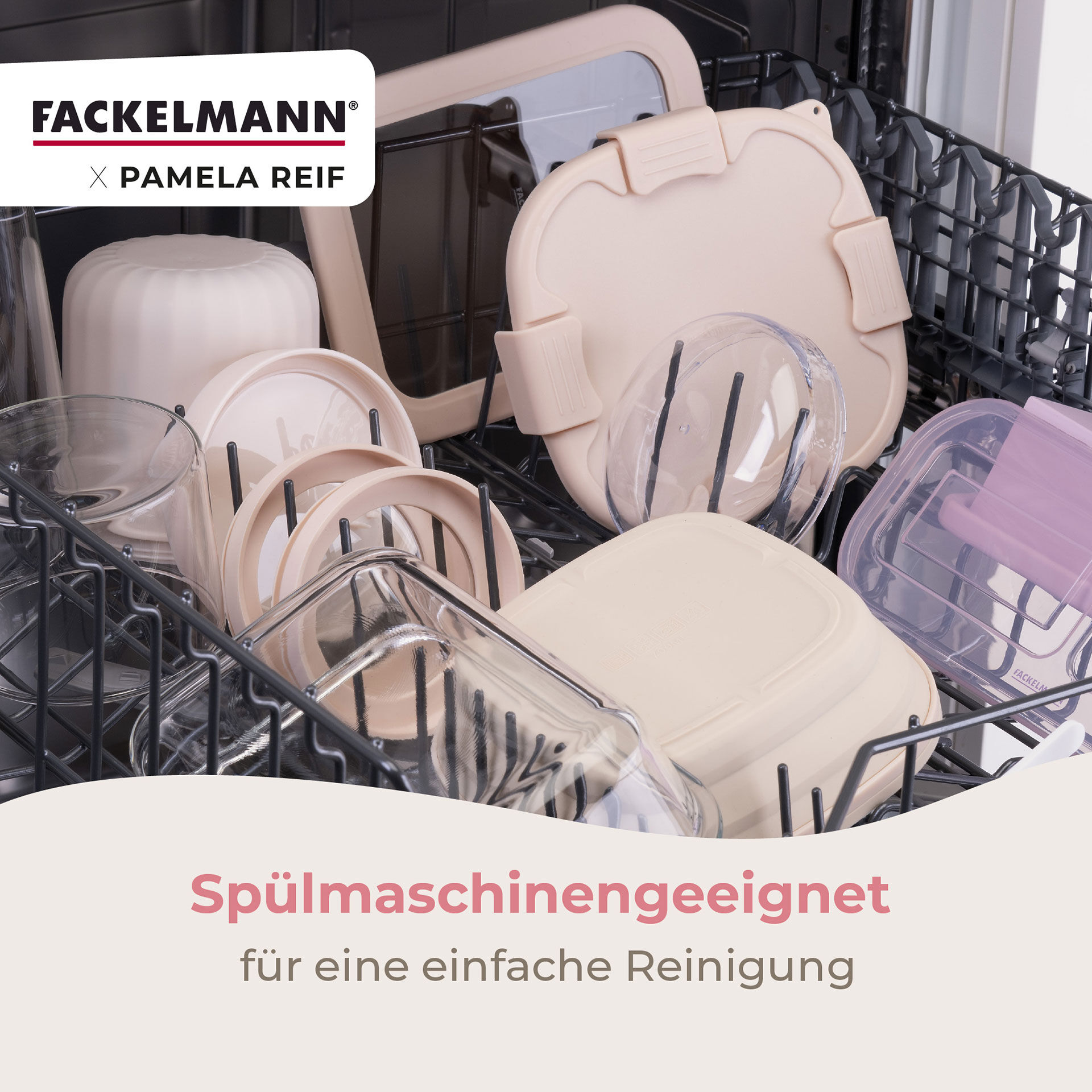 Pamela Reif Müsli to go Becher inkl. Löffel, 500ml, beige