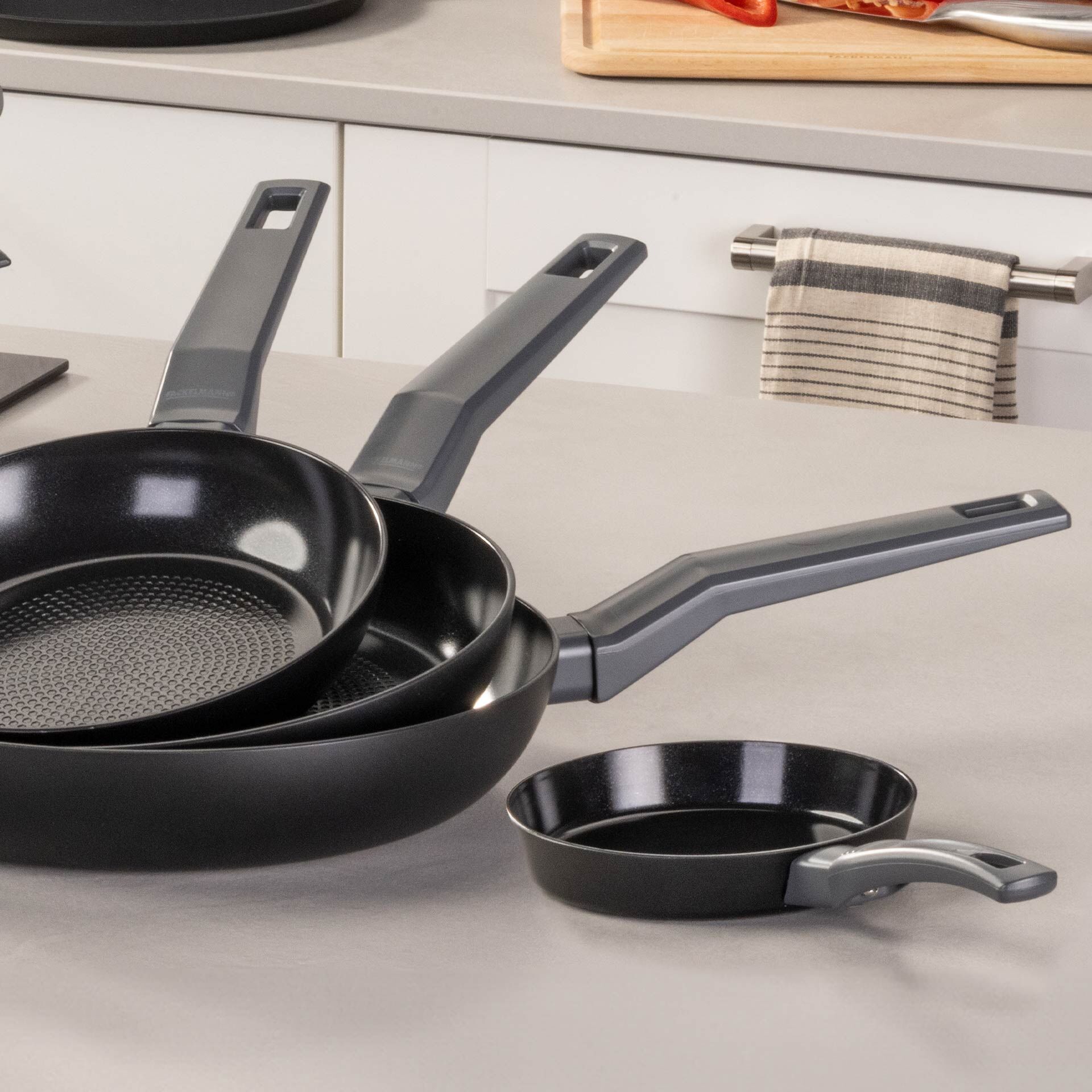 Bratpfannen-Set "Statement", Keramik, antihaft, Ø 14/20/24/28cm, 4-tlg.