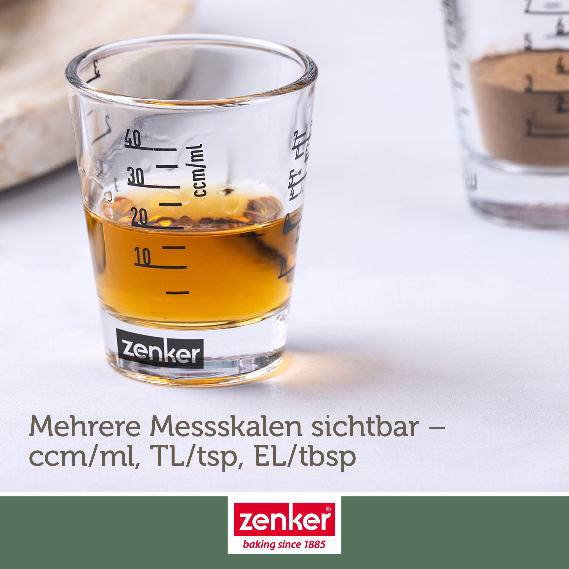 Mini-Messbecher, Glas, 40ml