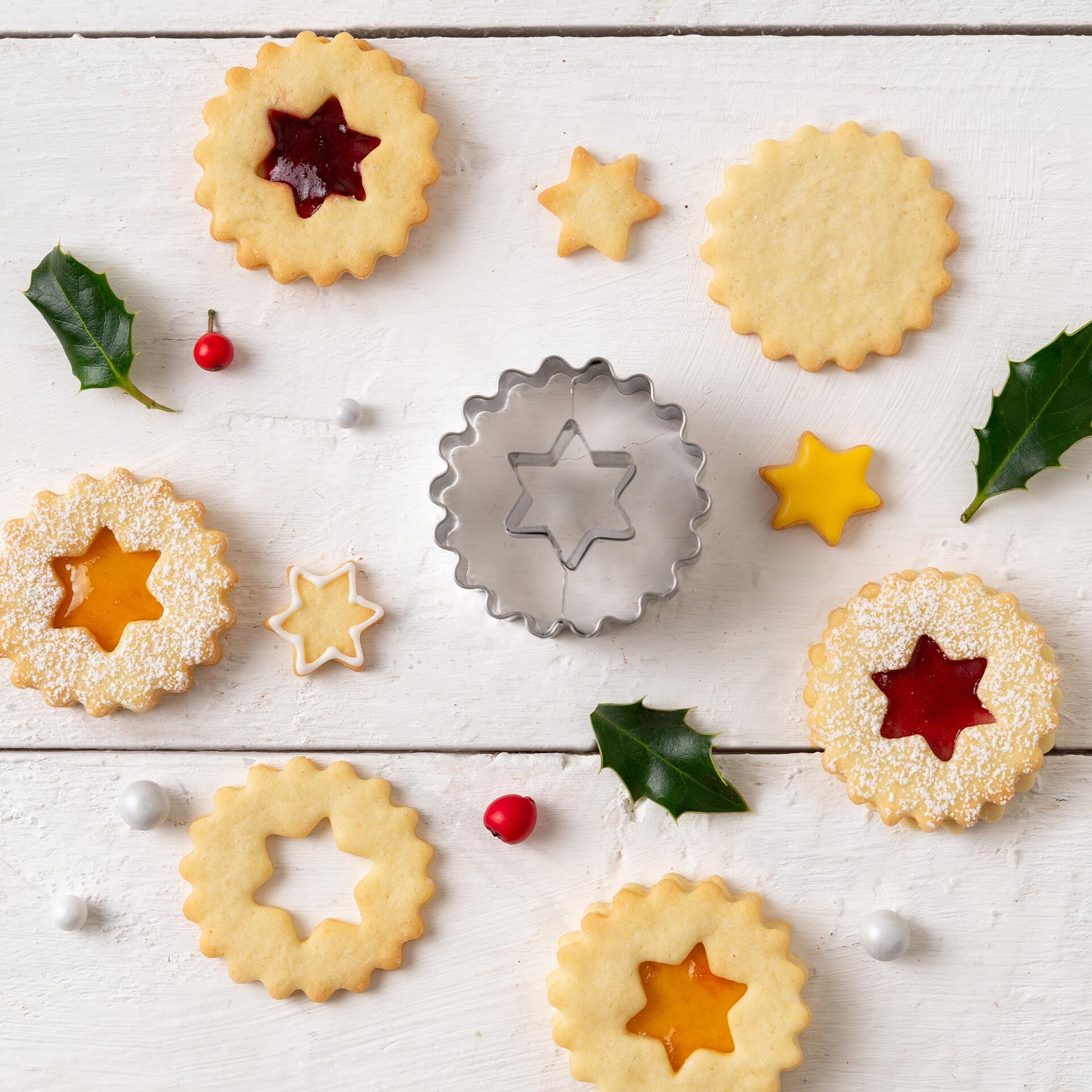 Ausstecher Linzer mit Stern, Ø54mm