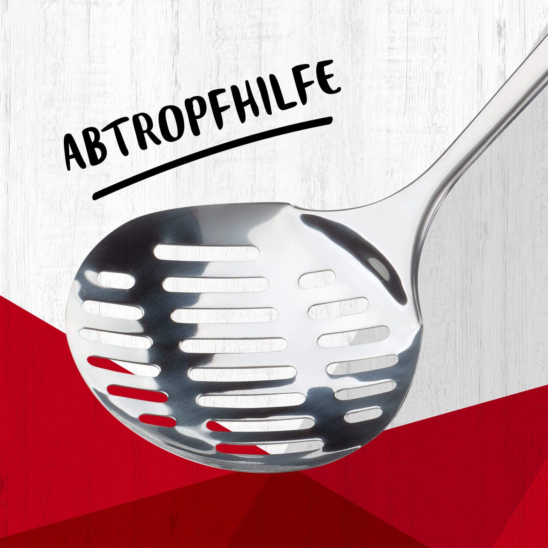 Abseihlöffel geschlitzt Ovalgriff, 35cm