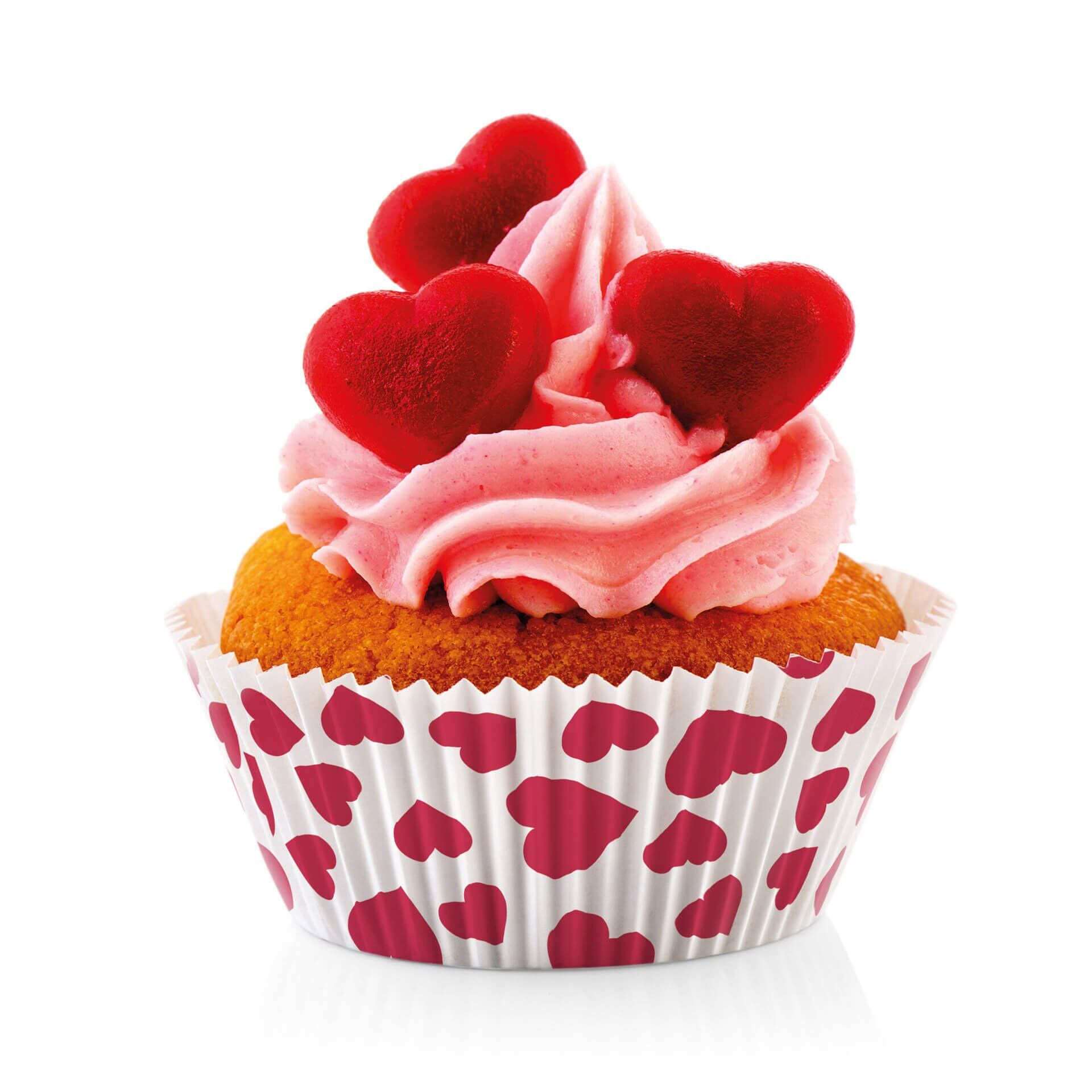 Muffinförmchen Heart, 50 Stk, Papier