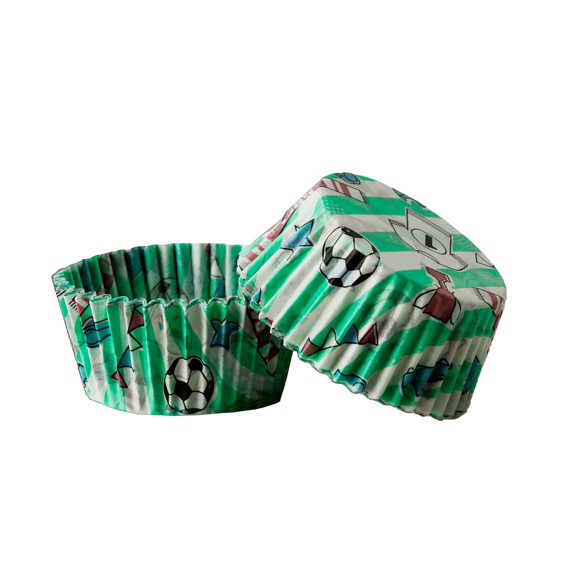 Muffinförmchen Fußball, 30 Stk, Papier